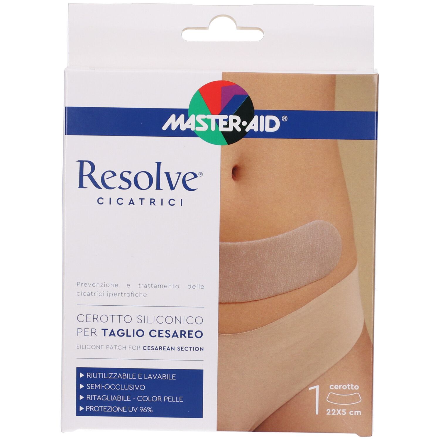 Cerotto Siliconico Taglio Cesareo Master-aid Resolve 22x5cm
