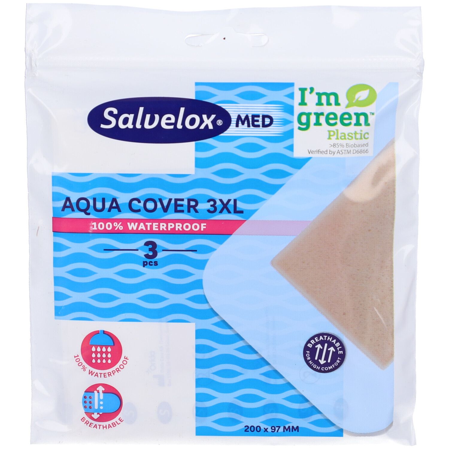 Salvelox Med Aqua Cover 3XL Cerotto Waterproof 20cm x 9,7cm