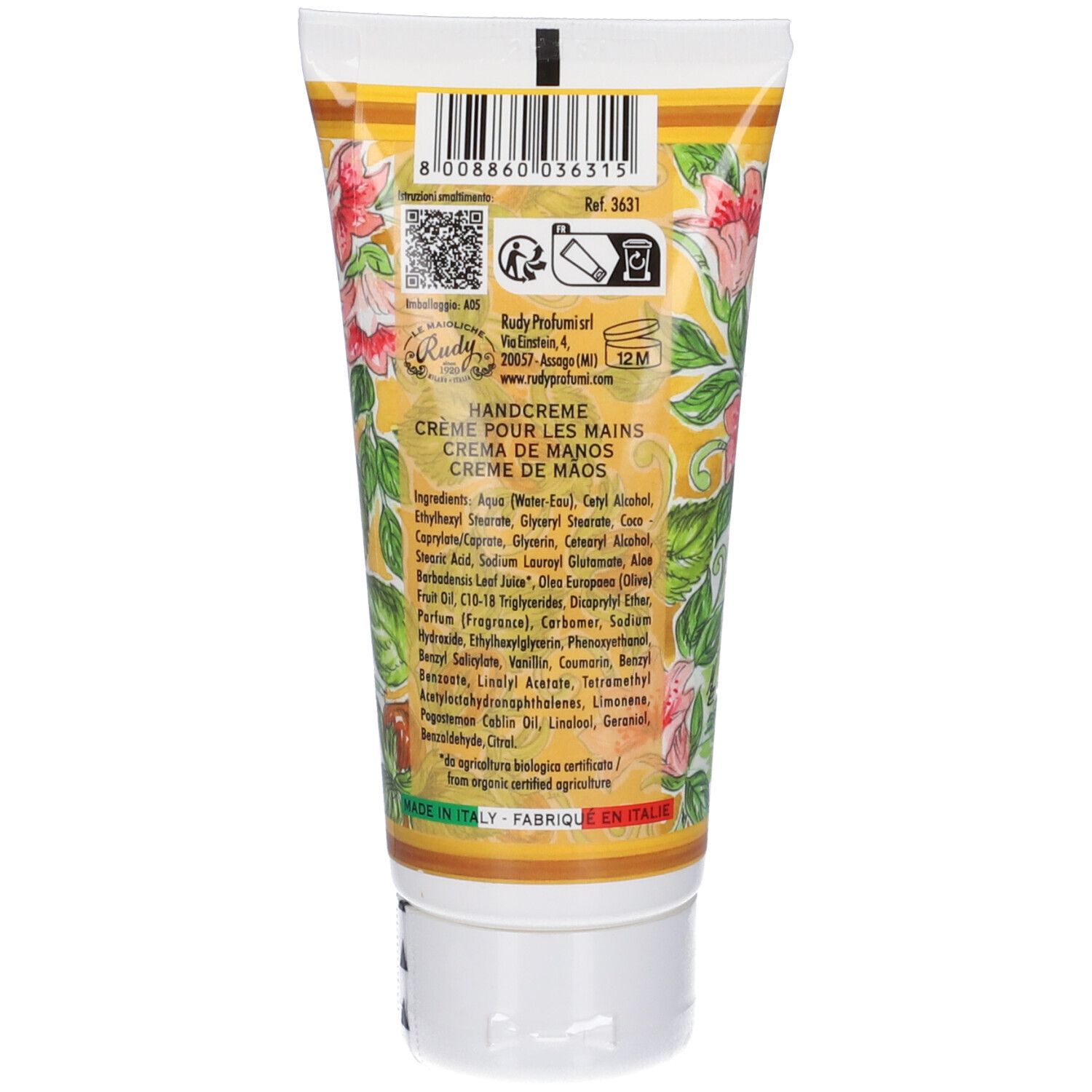 Rudy Profumi Crema Mani Linea Savoy
