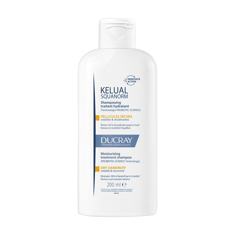 Ducray Shampoo Trattante Seboregolatore Per Forfora Secca Squanorm Kelual, 200 Ml, - Immagine 7