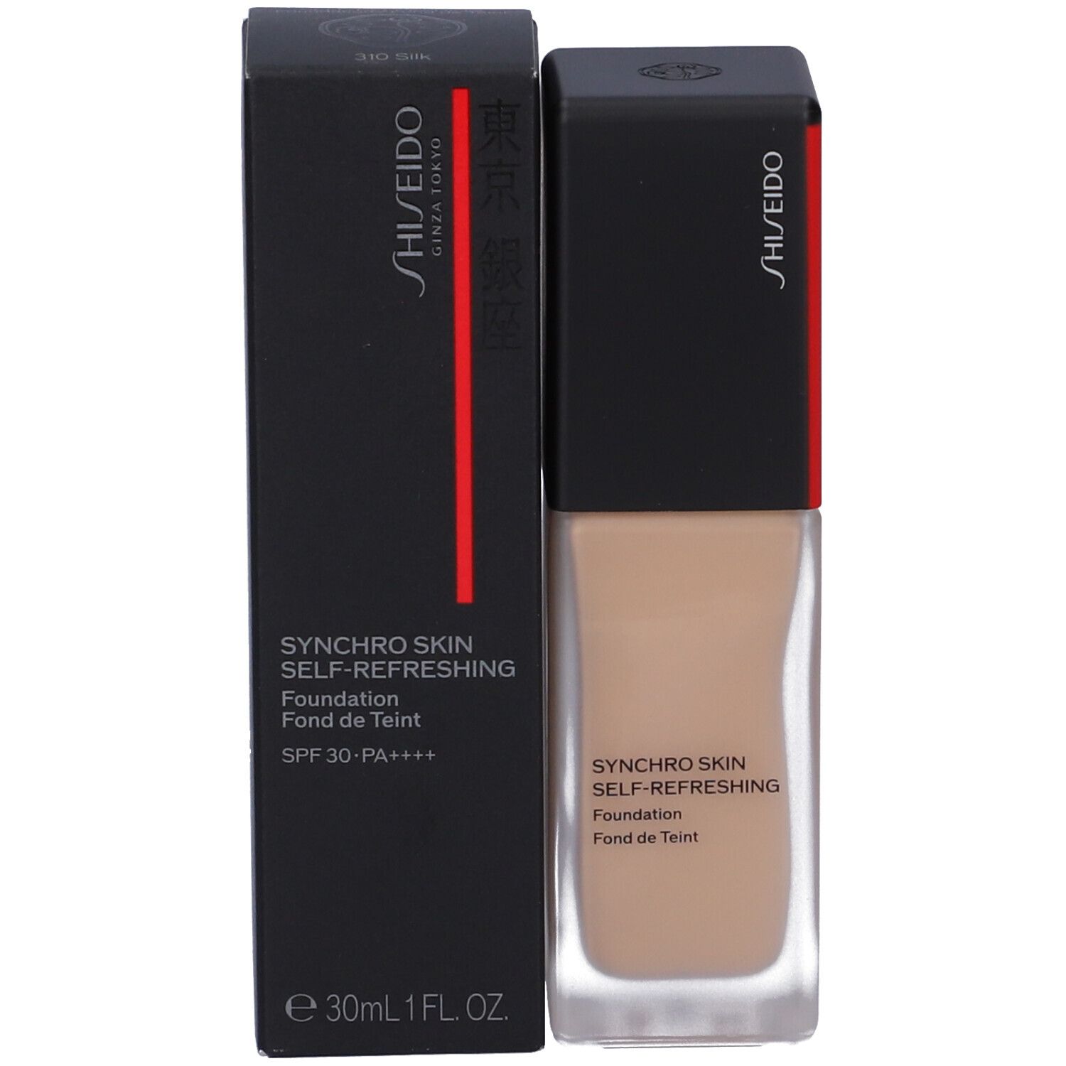 Shiseido Synchro Skin Self-Refreshing Foundation in beige, 30ml. SPF 30 PA++++.