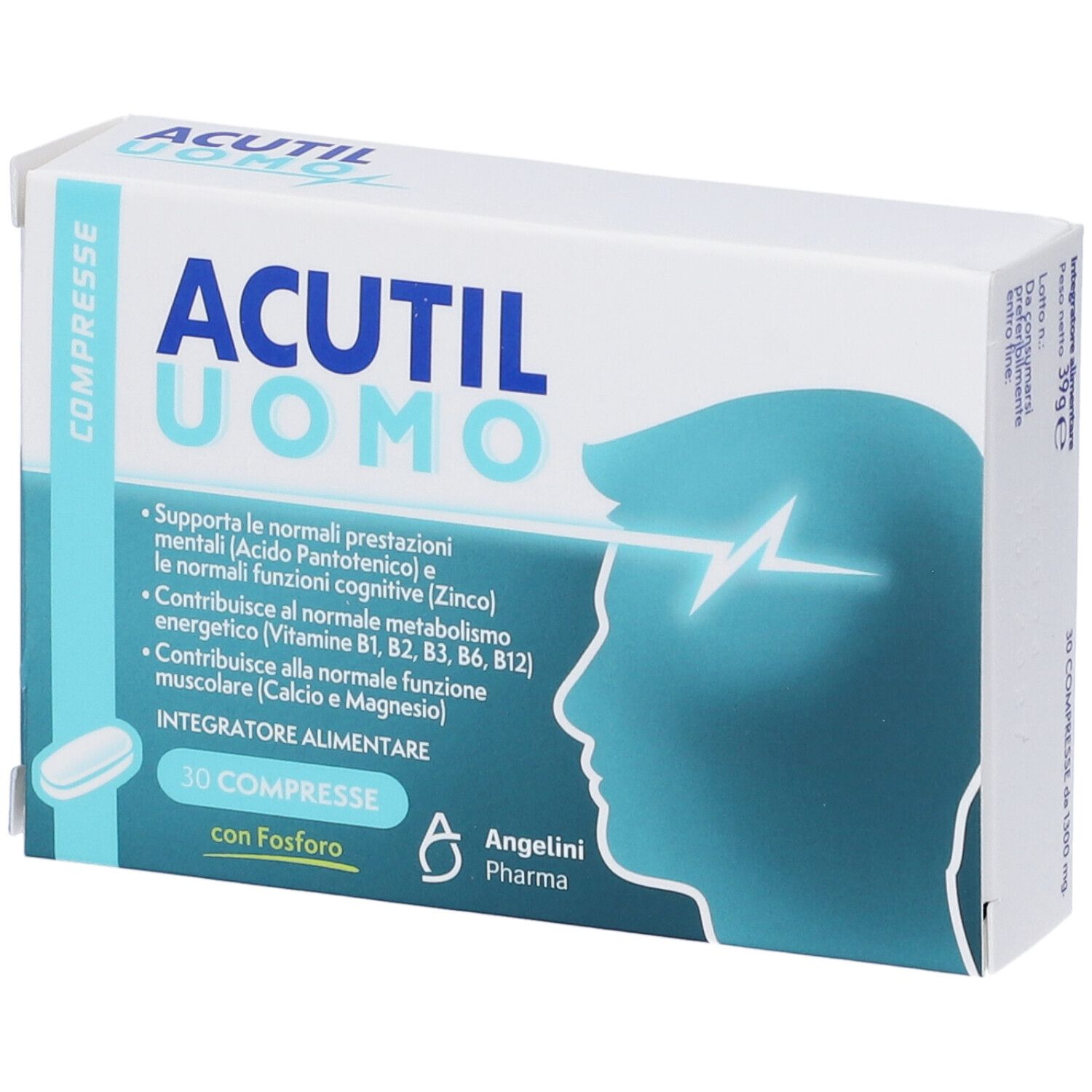 Angelini Pharma Italia Spa Uomo Acutil - Integratore Alimentare Per Stanchezza Fisica E Mentale Dell'uomo - 30 Compresse - Immagine 9