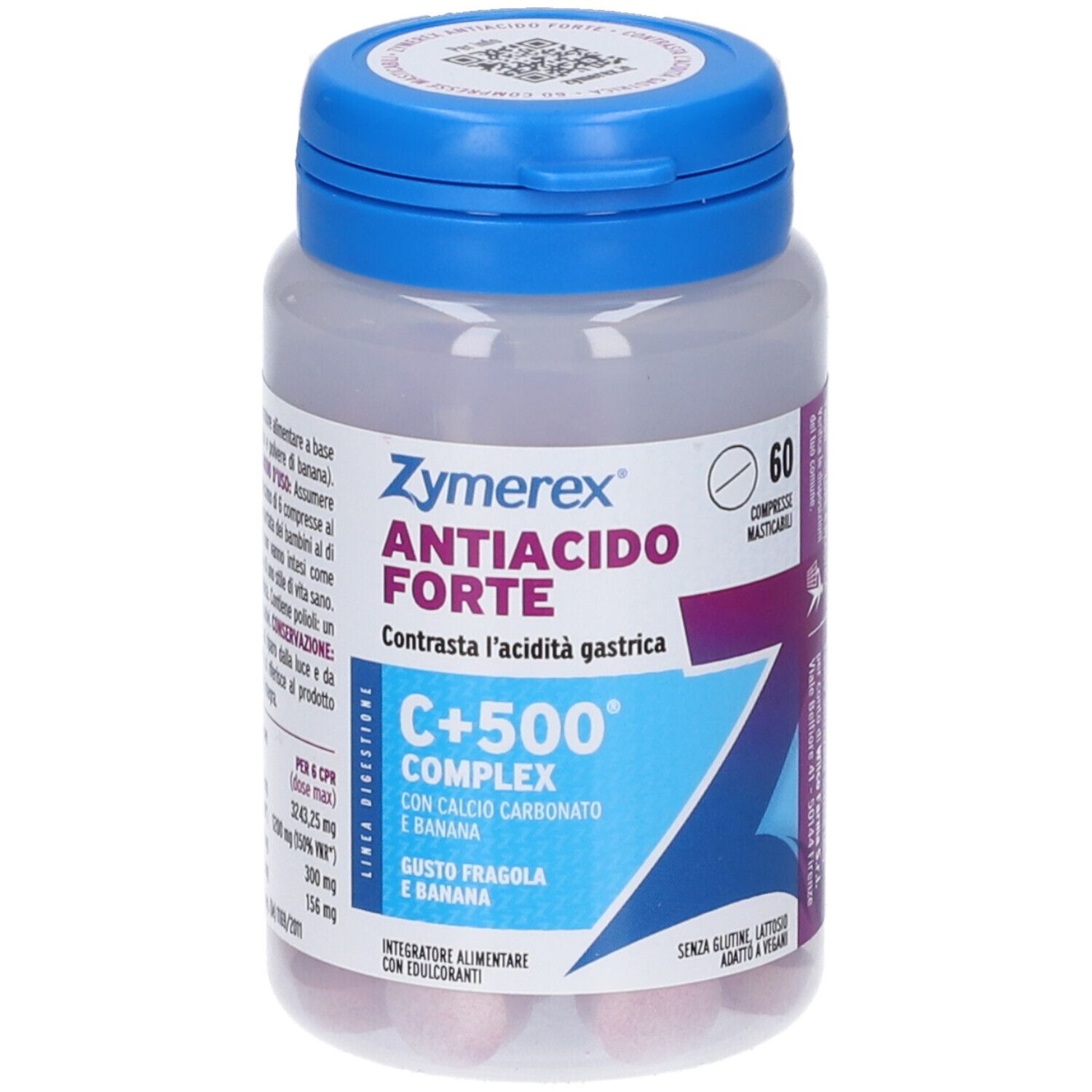 Zymerex Antiacido Forte Integratore Acidità Gusto Fragola E Banana 60 Compresse Masticabili - Immagine 4