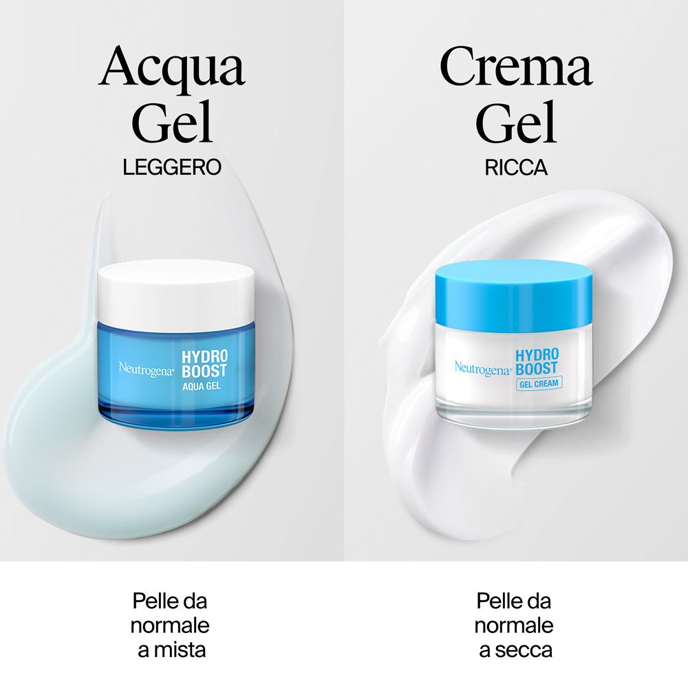 Neutrogena Hydro Boost Aqua Gel in blauem Tiegel mit weißem Deckel.