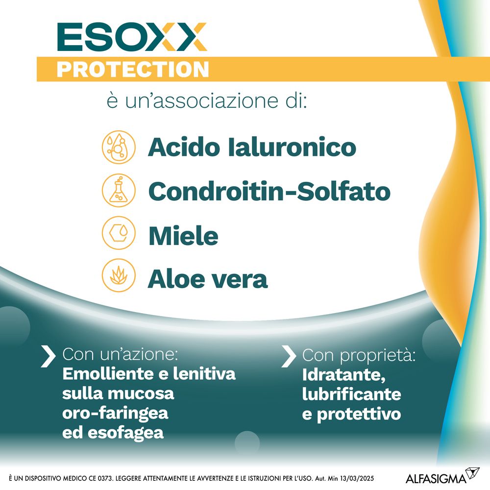 Esoxx Protection Inhaltsstoffe: Hyaluronsäure, Chondroitinsulfat, Honig, Aloe Vera. Wirkt beruhigend und schützend.