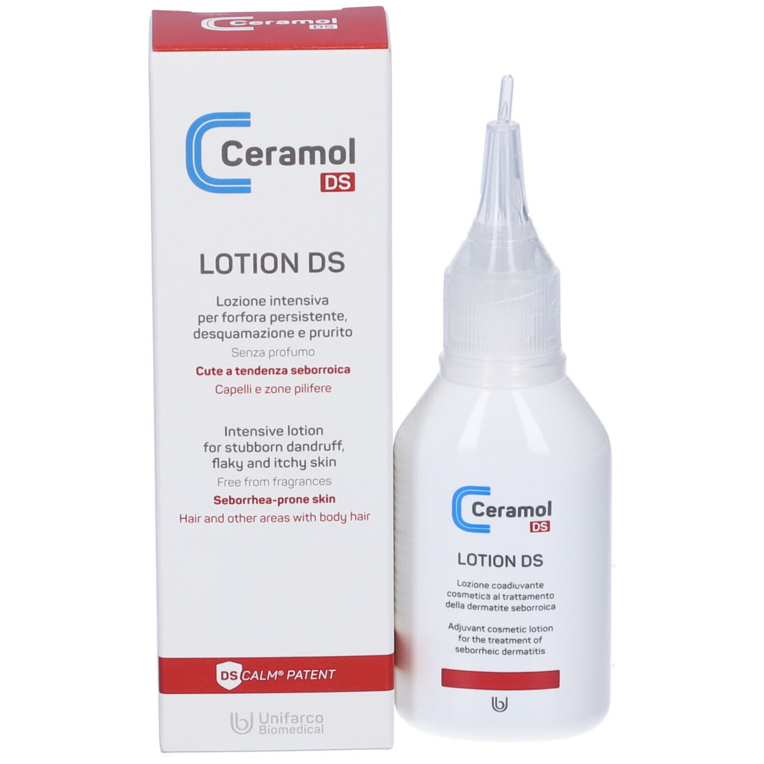 Ceramol Lotion DS: Intensive Lotion gegen hartnäckige Schuppen, Schuppenbildung und Juckreiz. Ohne Duftstoffe.