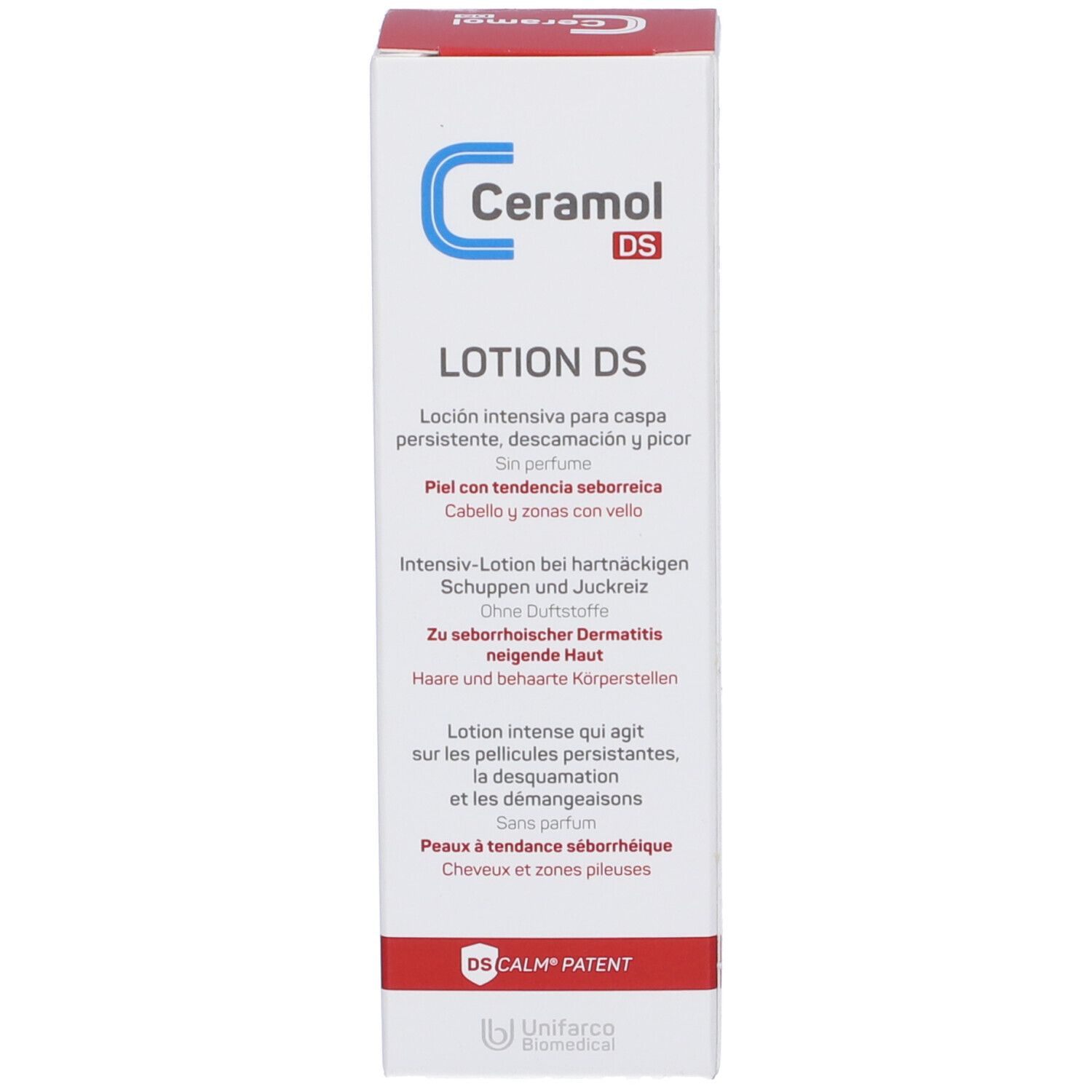 Ceramol DS Lotion intensiv-Lotion bei hartnäckigen Schuppen und Juckreiz. Ohne Duftstoffe.