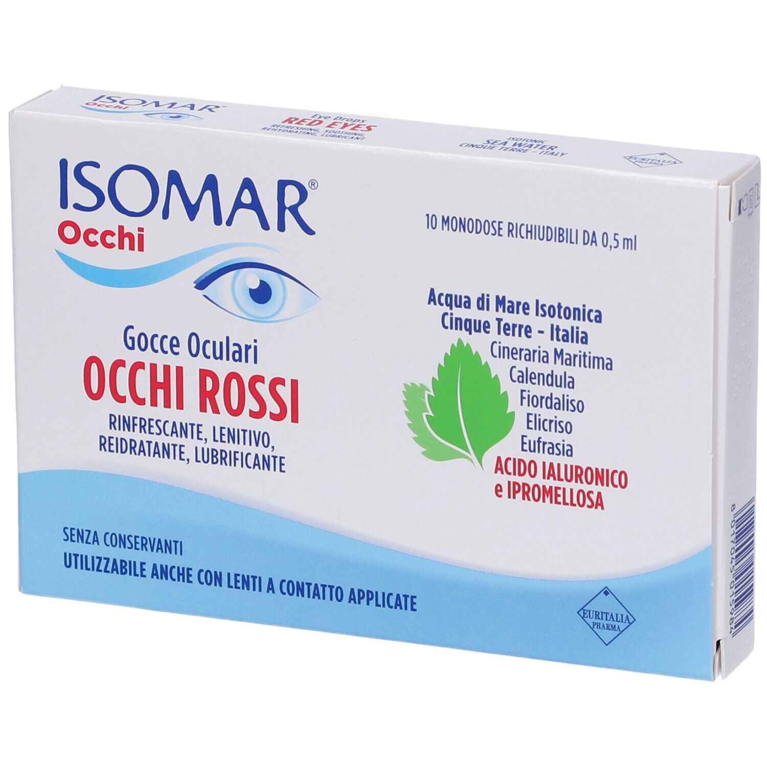 Isomar Occhi Rossi Gocce Oculari Acido Ialuronico 0,20%