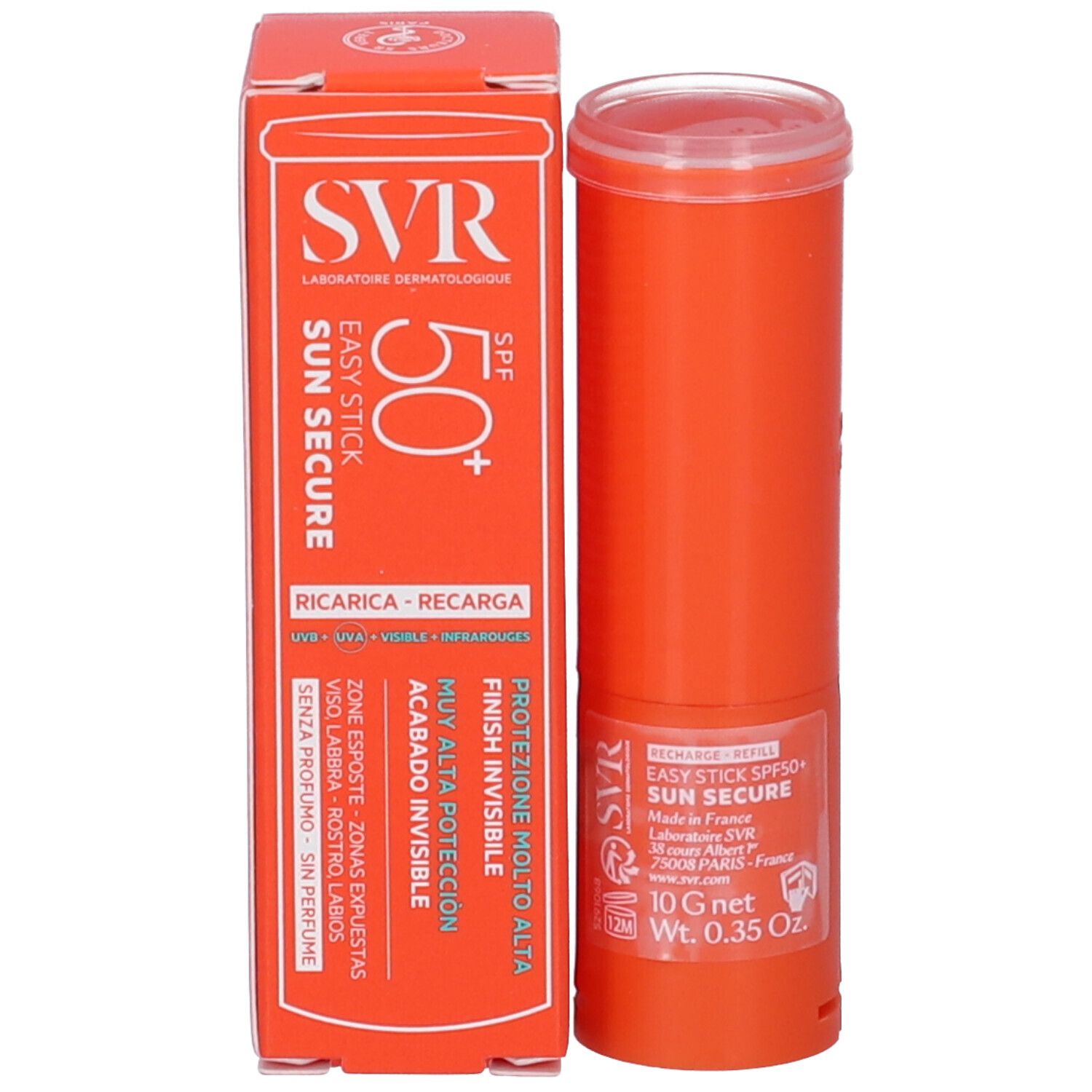 Svr Ricarica Sun Secure Easy Stick Spf50+ 10 G