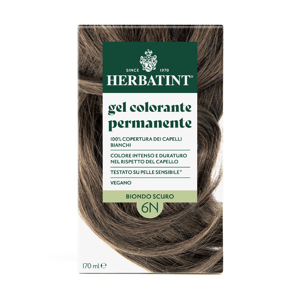 Herbatint permanente Haarfarbe, Blond Dunkel 6N, 170ml.