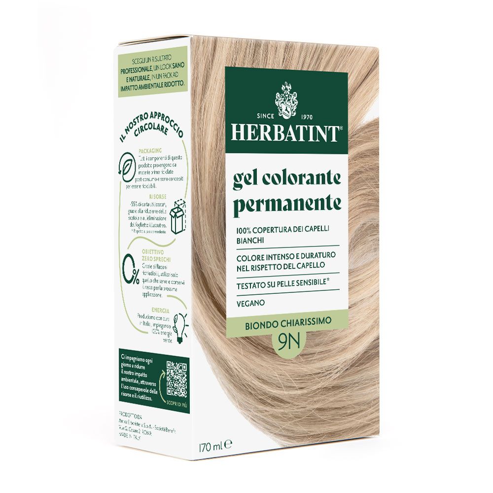 Herbatint Gel Colorante Permanente 9N Biondo Chiarissimo