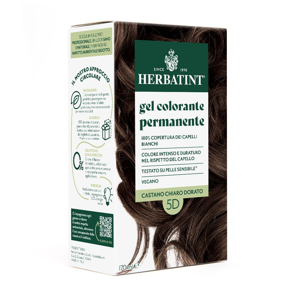 Herbatint Gel Colorante Permanente 5D Castano Chiaro Dorato