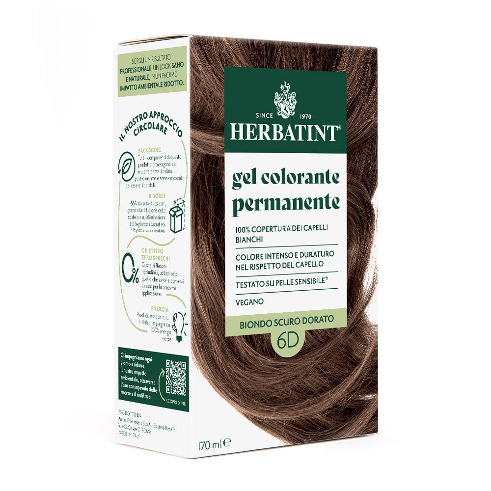 Herbatint Gel Colorante Permanente 6D Biondo Scuro Dorato