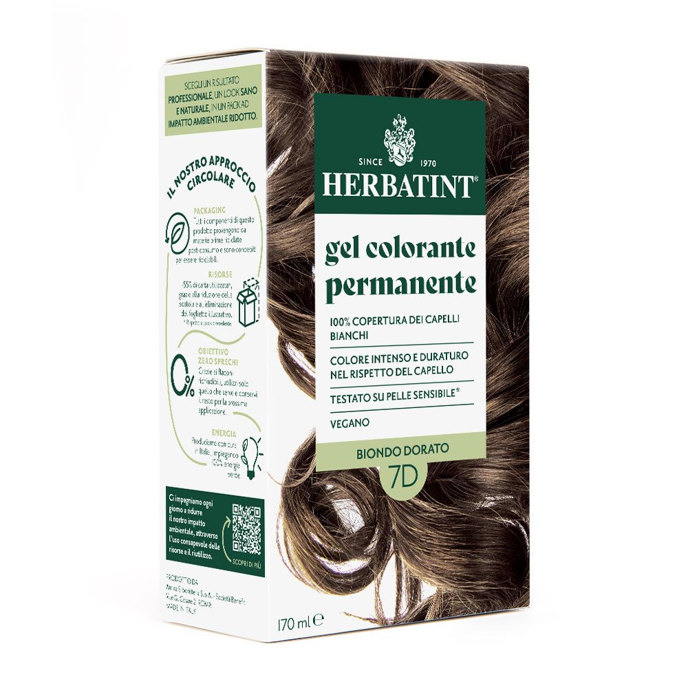 Herbatint Gel Colorante Permanente 7D Biondo Dorato