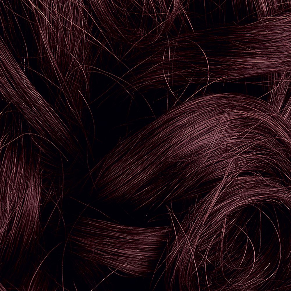 Dunkelrotes, braunes Haar in Nahaufnahme.