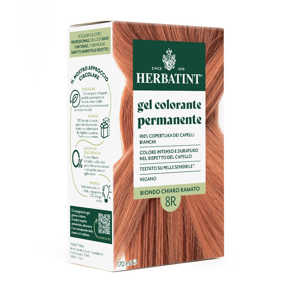 Herbatint Gel Colorante Permanente 8R Biondo Chiaro Ramato