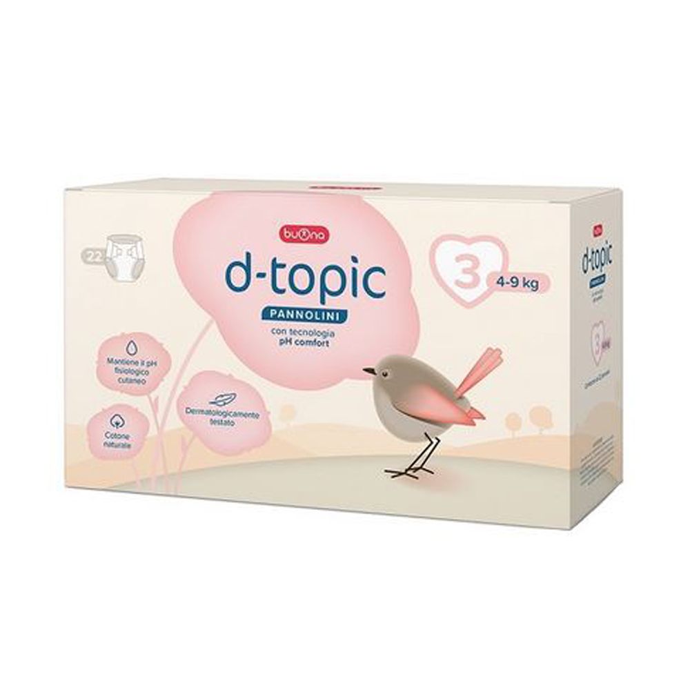 Buona D-Topic Pannolini Taglia 3 (4-9 Kg)