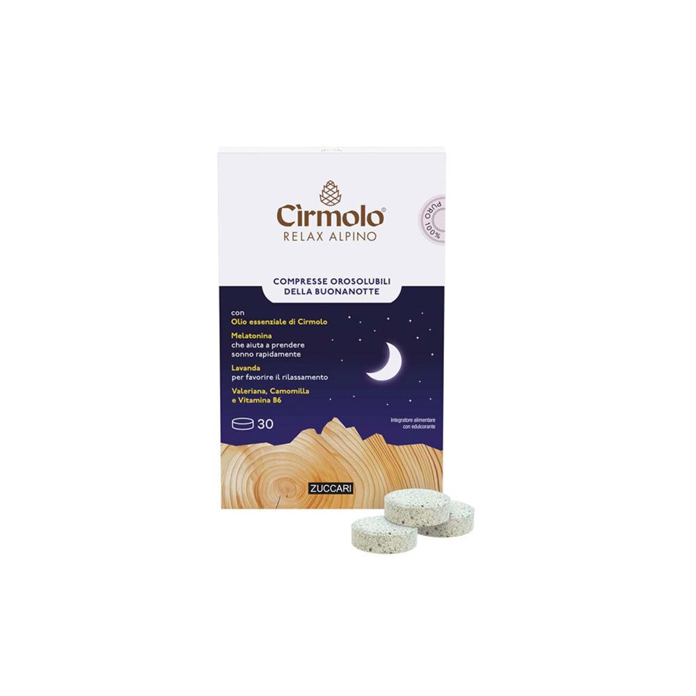 Cirmolo Relax Alpino-Compresse Orosolubili della Buonanotte