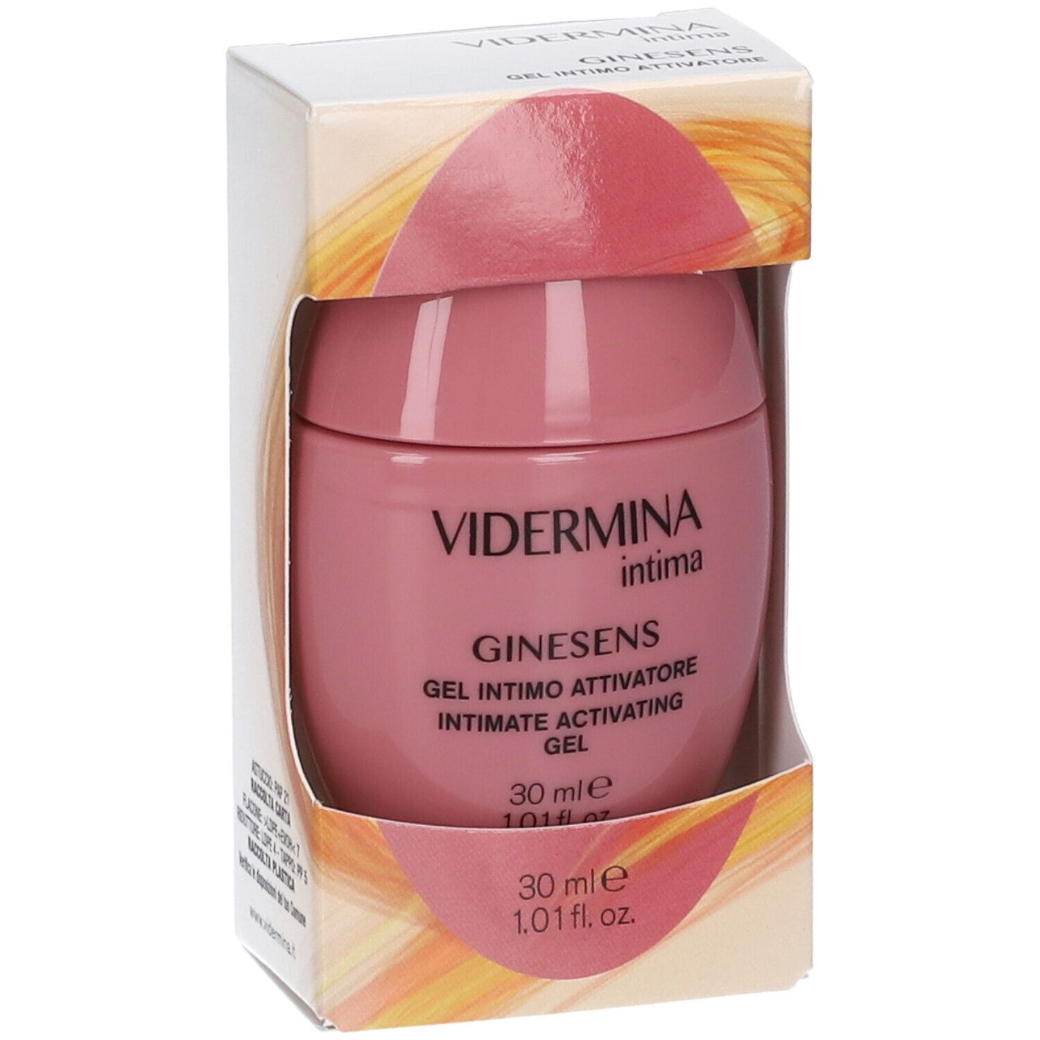 Vidermina Intima Ginesens Aktivierendes Intimgel in rosa Flasche, 30 ml.