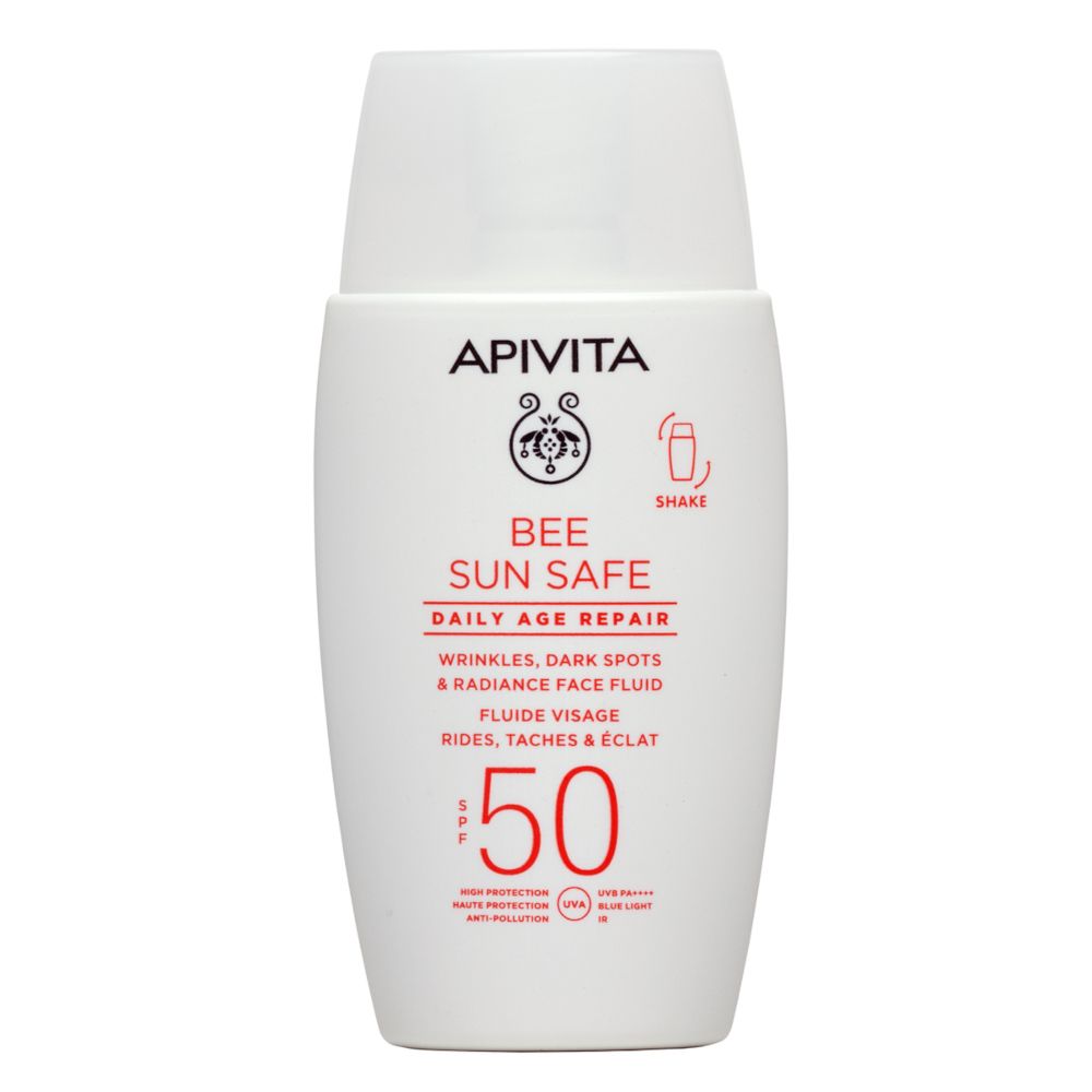 Apivita Bee Sun Safe Daily Age Repair Fluido Solare ultraleggero anti-age SPF50- Risparmia il 10% con il codice: apivita0926