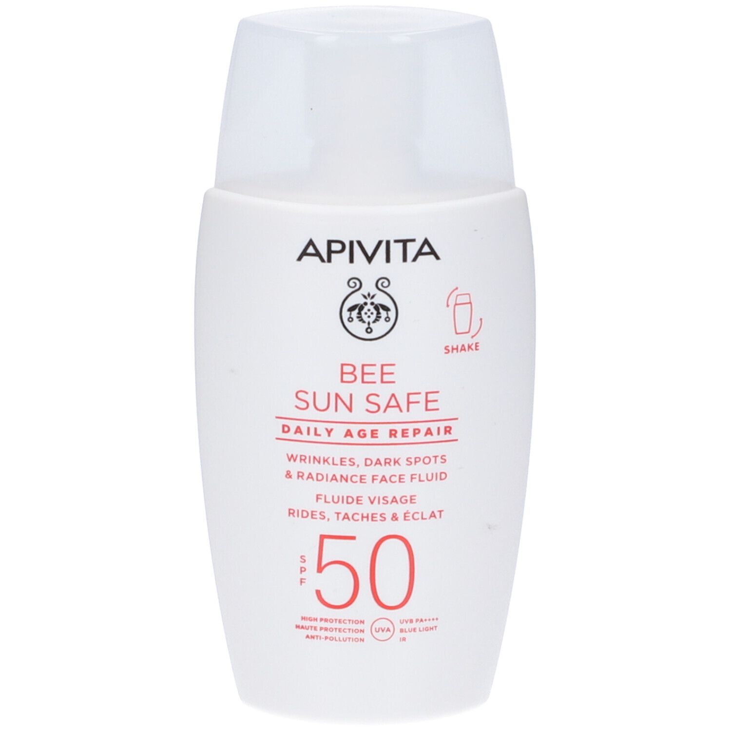 Apivita Bee Sun Safe Daily Age Repair SPF50 Crema fluida sottile per rughe e macchie