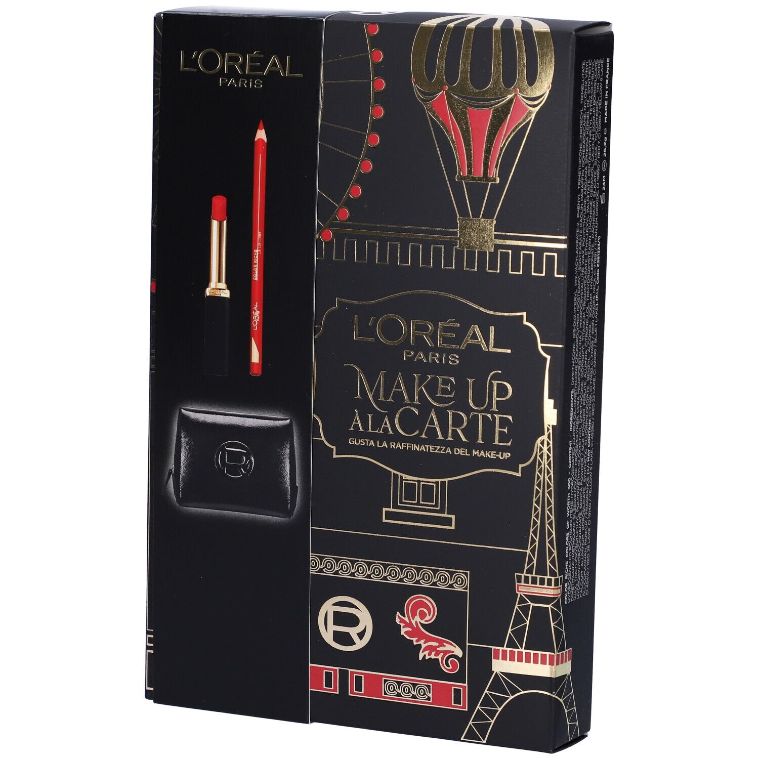 L´Oreal Paris Set Make-Up À La Carte Rossetto Matte Rosso + Matita Labbra Rossa con Pochette in Omaggio