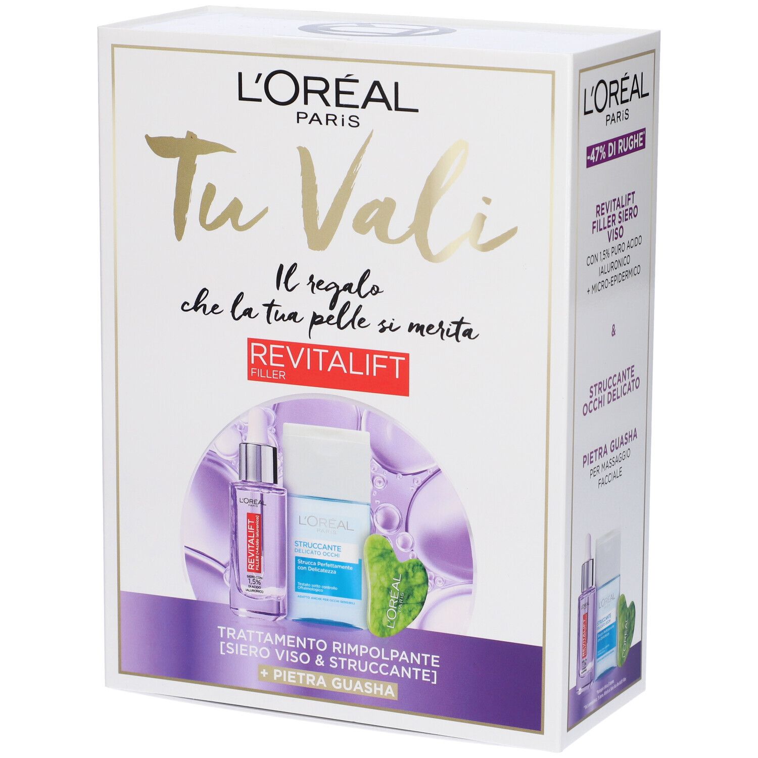 L´Oreal Paris Set Revitalift Filler Siero Viso 1,5% Acido Ialuronico + Struccante Occhi Delicato