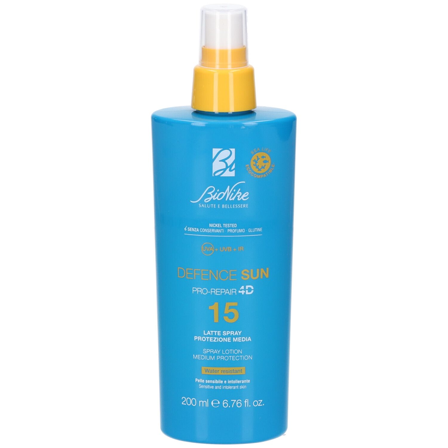 BioNike Defence Sun Pro-Repair 4D SPF 15 Latte Spray Protezione Media