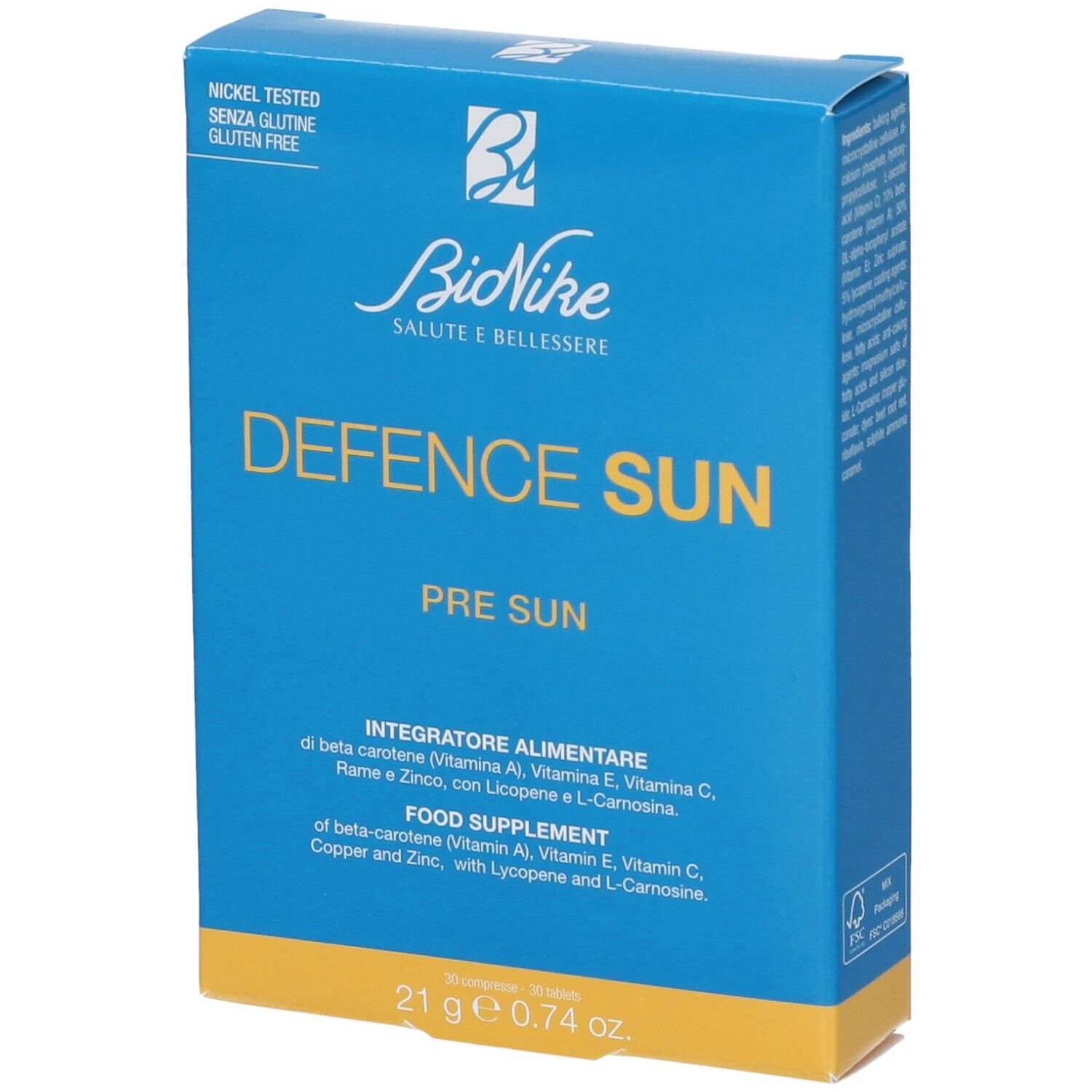 BioNike Defence Sun Pre Sun Integratore Alimentare Compresse - risparmia il 10% con il codice: bionike10