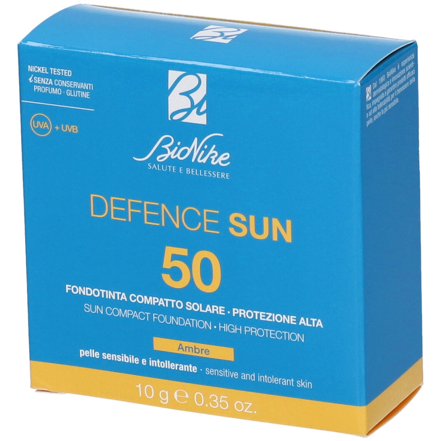 Defence Sun 50 Fondotinta Compatto Tonalitá N1 Ambra