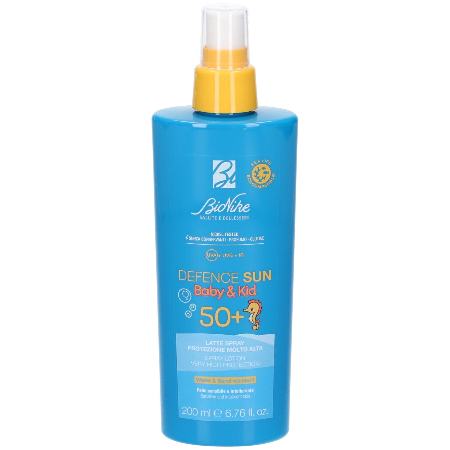 BioNike Defence Sun Pro-Repair 4D SPF 50+ Baby & Kid Latte Spray Protezione Molto Alta per Bambini