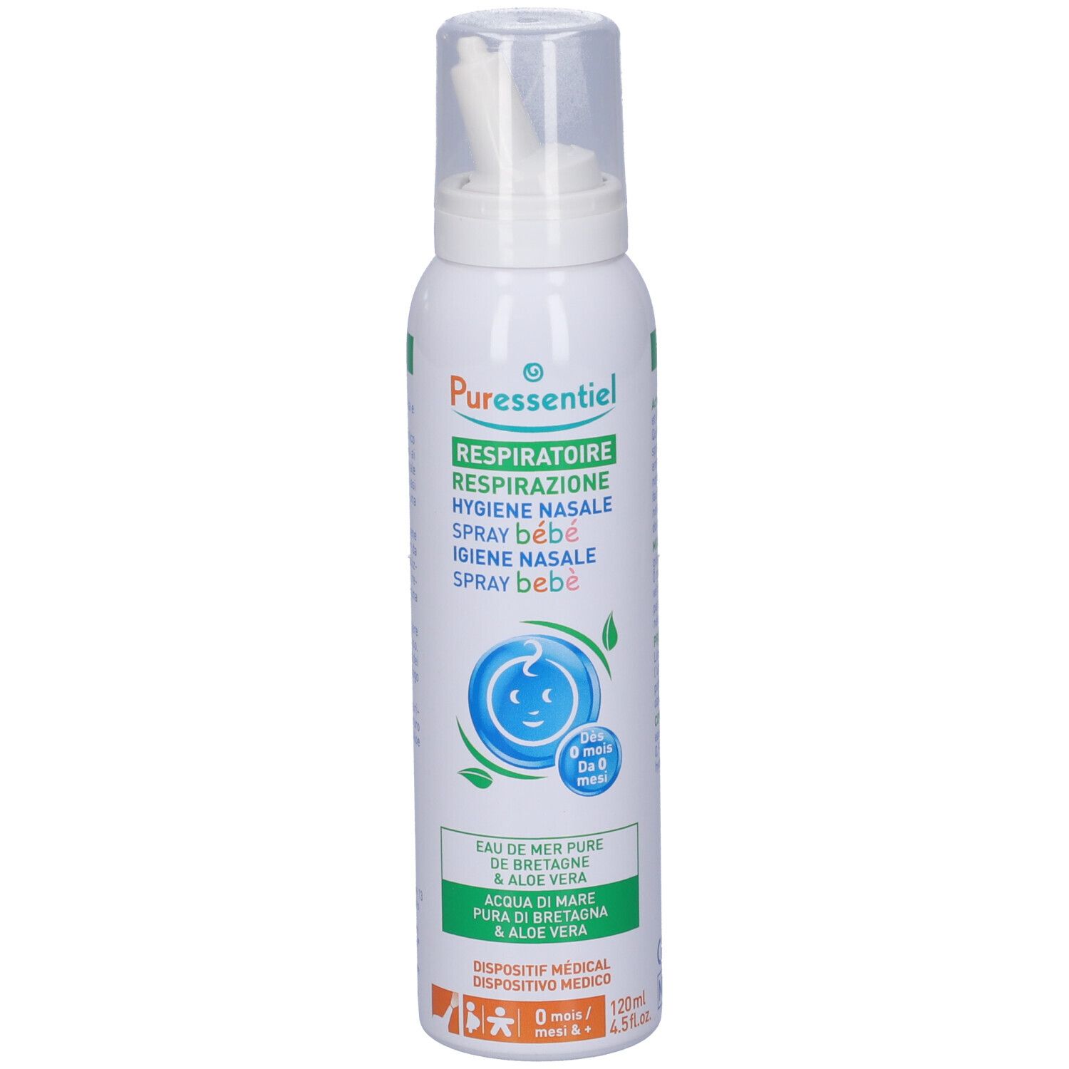Puressentiel Spray Bebe' Aloe Vera Respirazione Igiene Nasale Puffi Bambini