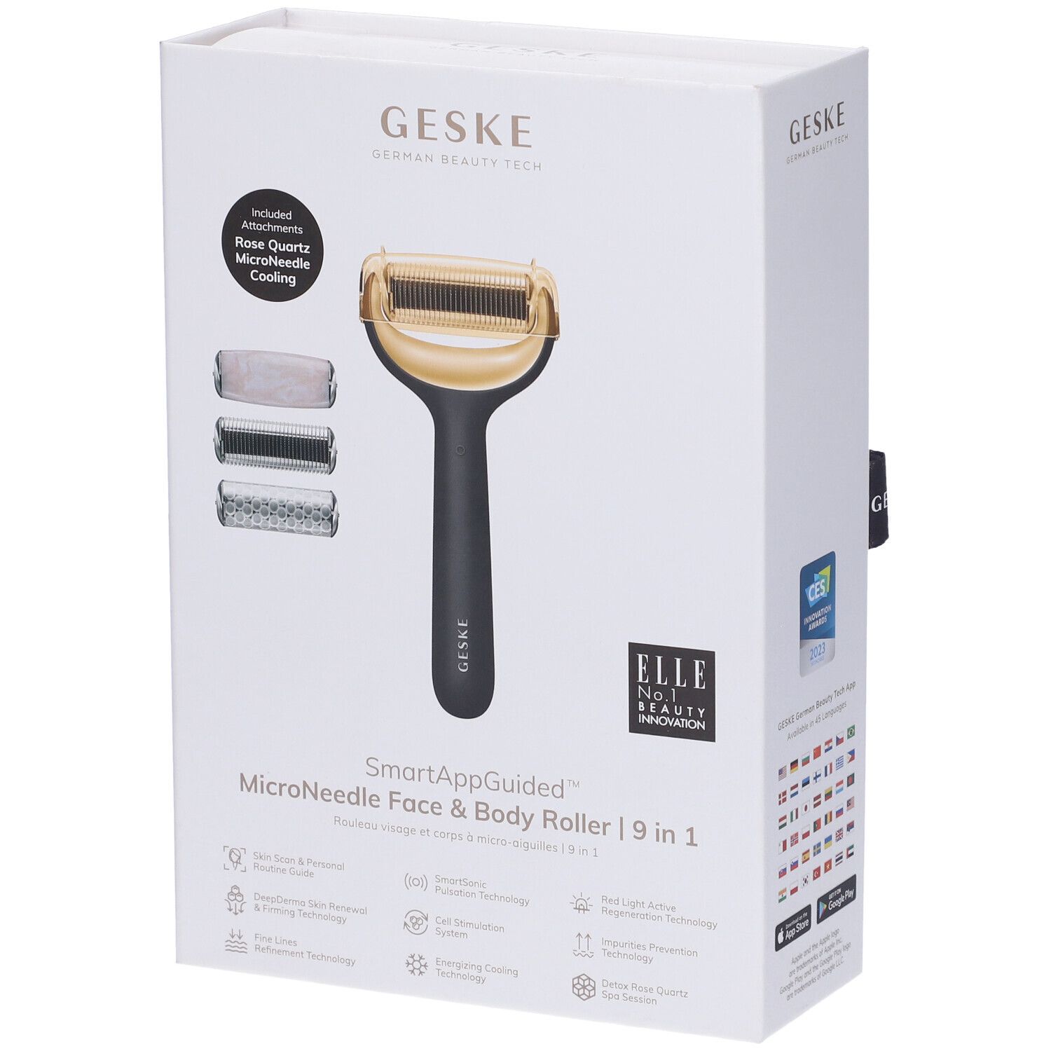 GESKE Microneedle Face & Body Roller | 9 In 1 Grigio pz Altro