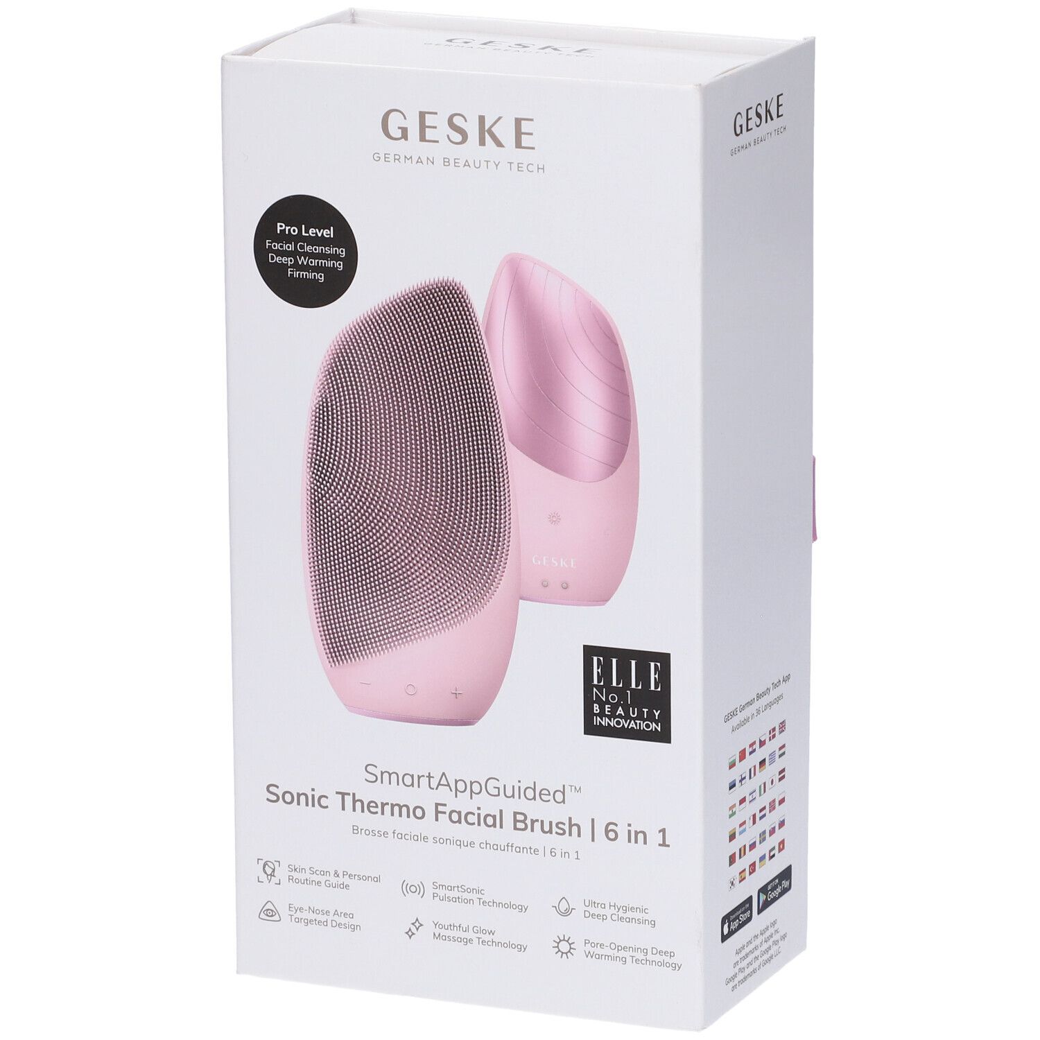 GESKE Sonic Thermo Facial Brush | 6 In 1 Rosa