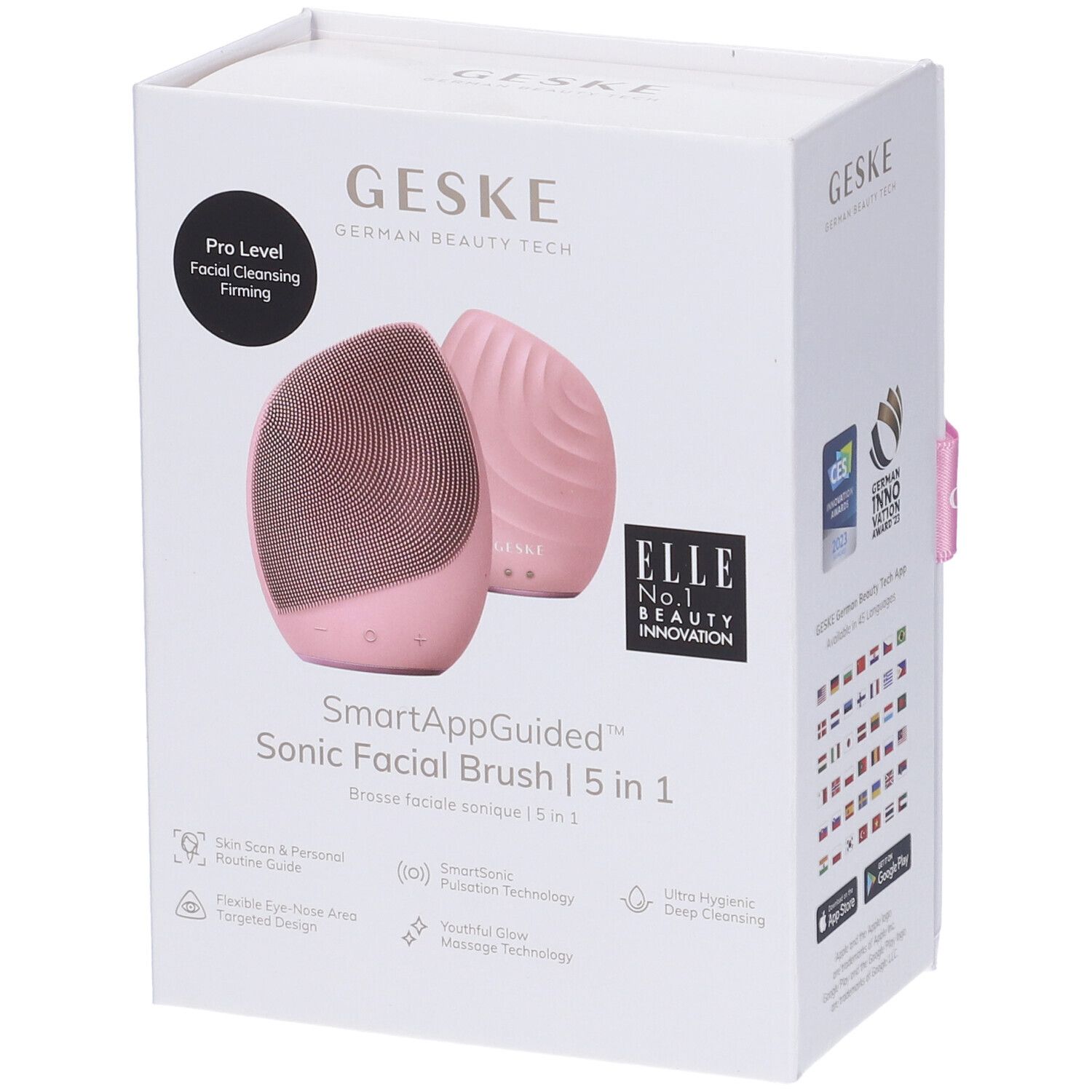 GESKE Sonic Facial Brush | 5 In 1 Rosa