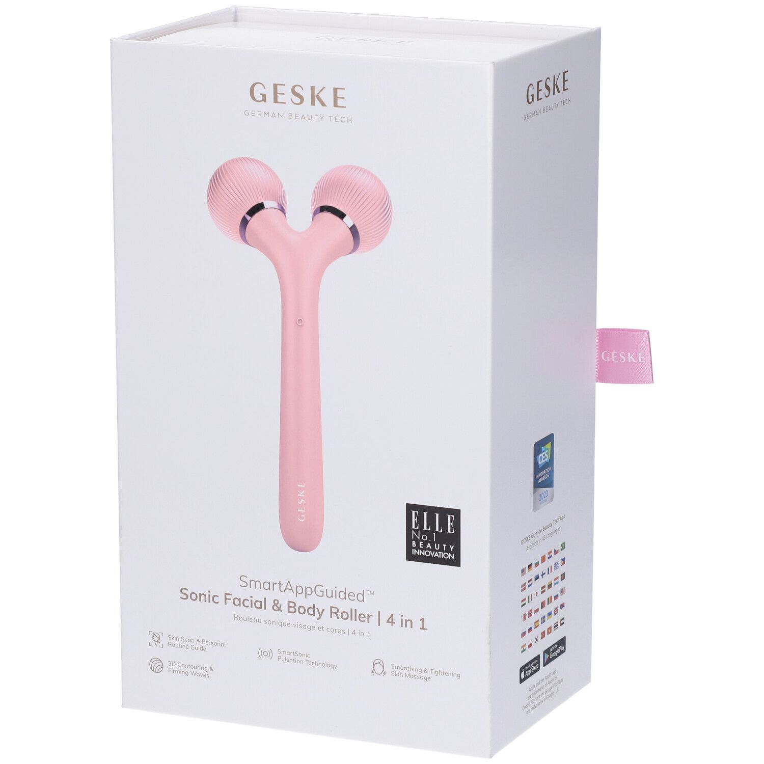GESKE Sonic Facial & Body Roller | 4 In 1 Rosa