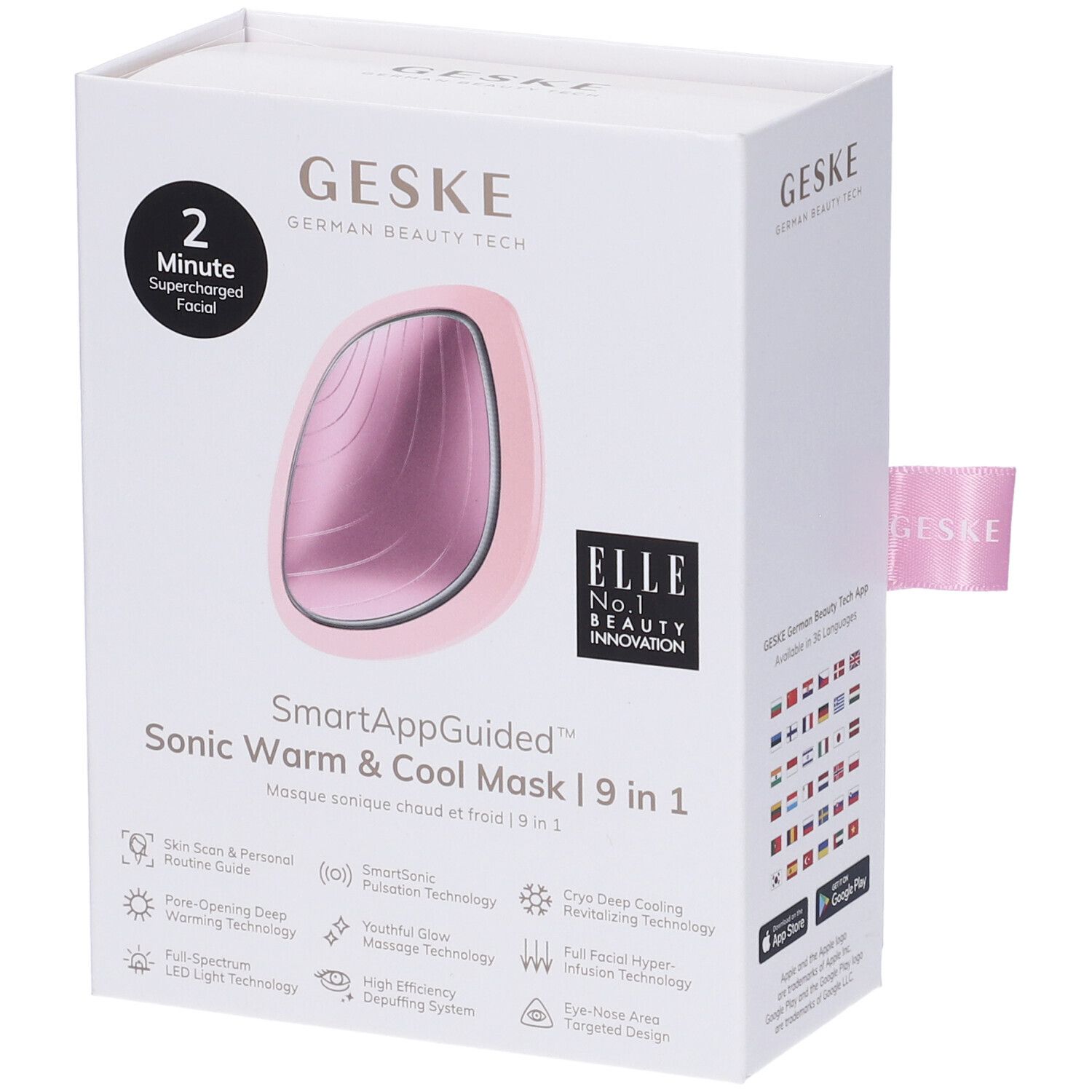 GESKE Sonic Warm & Cool Mask | 9 In 1 Rosa