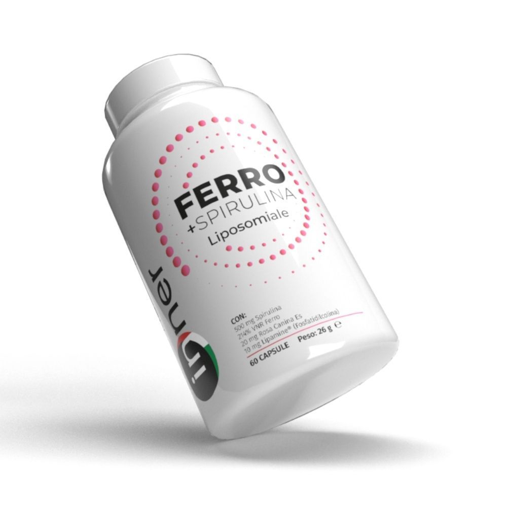Flacone Ferro+Spirulina Liposomiale da 60 capsule.