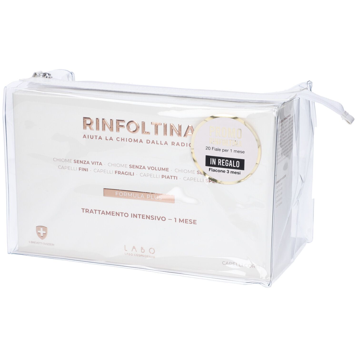 Labo Rinfoltina Plus Set Trattamento Intensivo Capelli Corti 20 Fiale + Trattamento Continuativo Capelli Corti in Omaggio - risparmia il 20% con il codice: SWISSE20