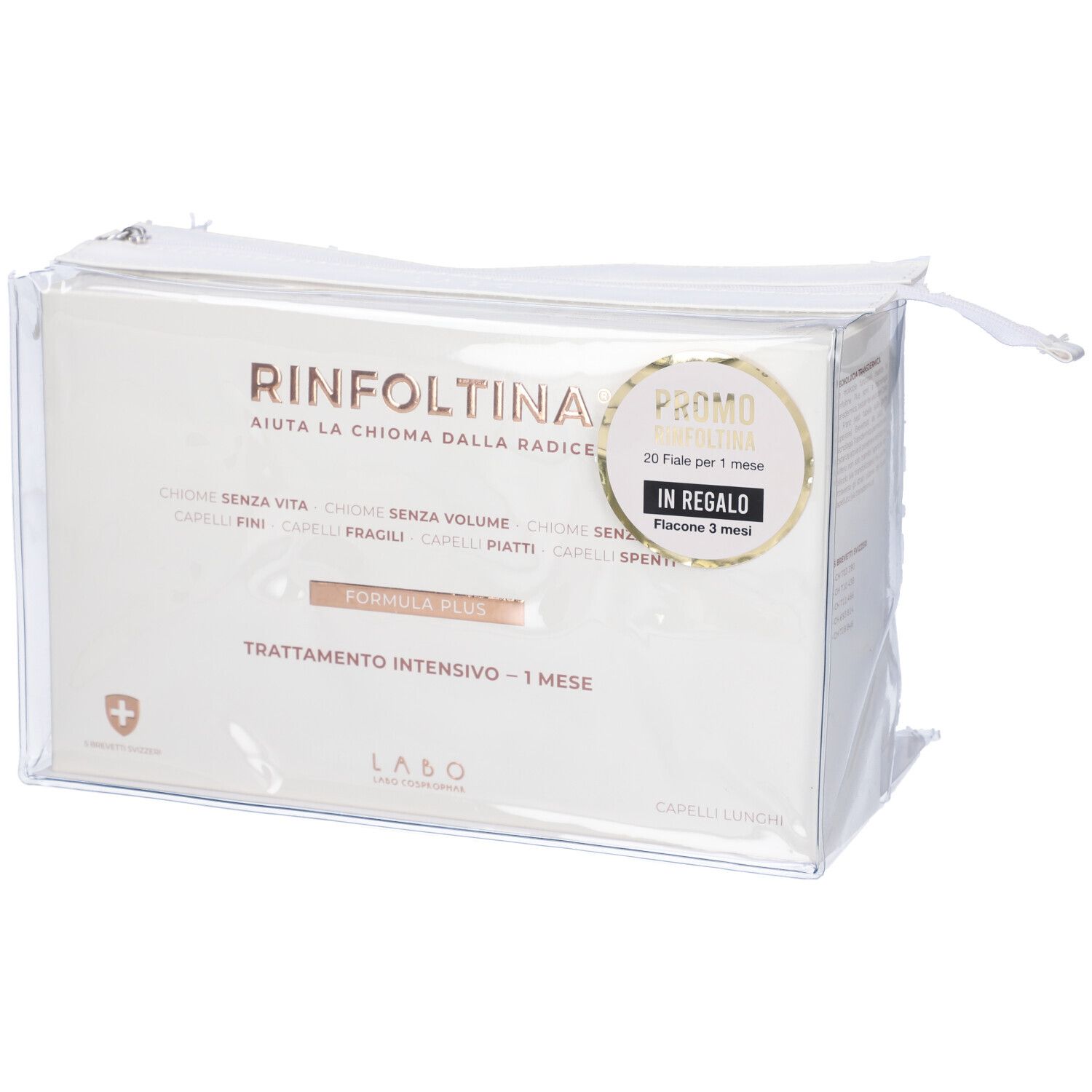 Labo Rinfoltina Plus Set Trattamento Intensivo Capelli Lunghi 20 Fiale + Trattamento Continuativo Capelli Lunghi in Omaggio - risparmia il 20% con il codice: SWISSE20
