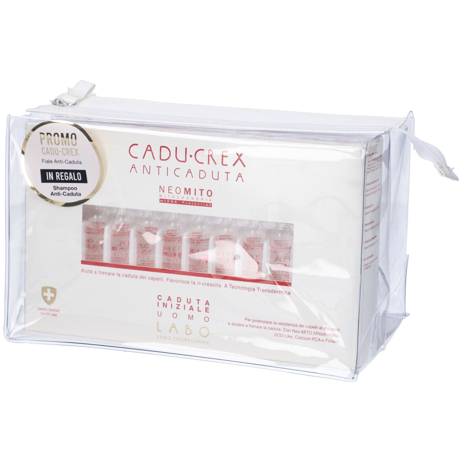 Promo Cadu-Crex Neo Mito Caduta Iniziale Uomo 20 Fiale Da 3,5 Ml + Omaggio Shampoo 150 Ml - risparmia il 20% con il codice: SWISSE20