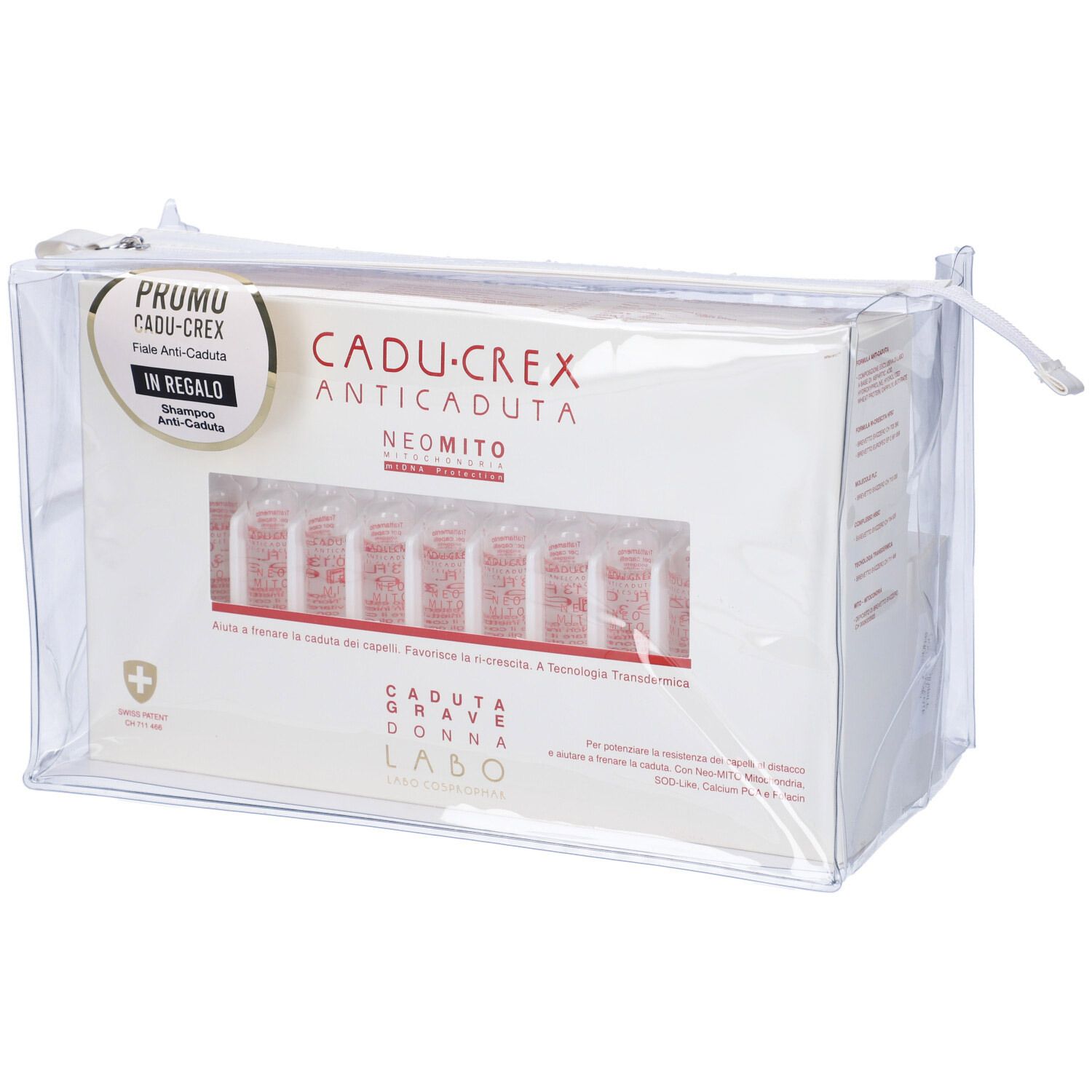 Promo Cadu-Crex Neo Mito Caduta Grave Donna 20 Fiale Da 3,5 Ml + Omaggio Shampoo 150 Ml - risparmia il 20% con il codice: SWISSE20