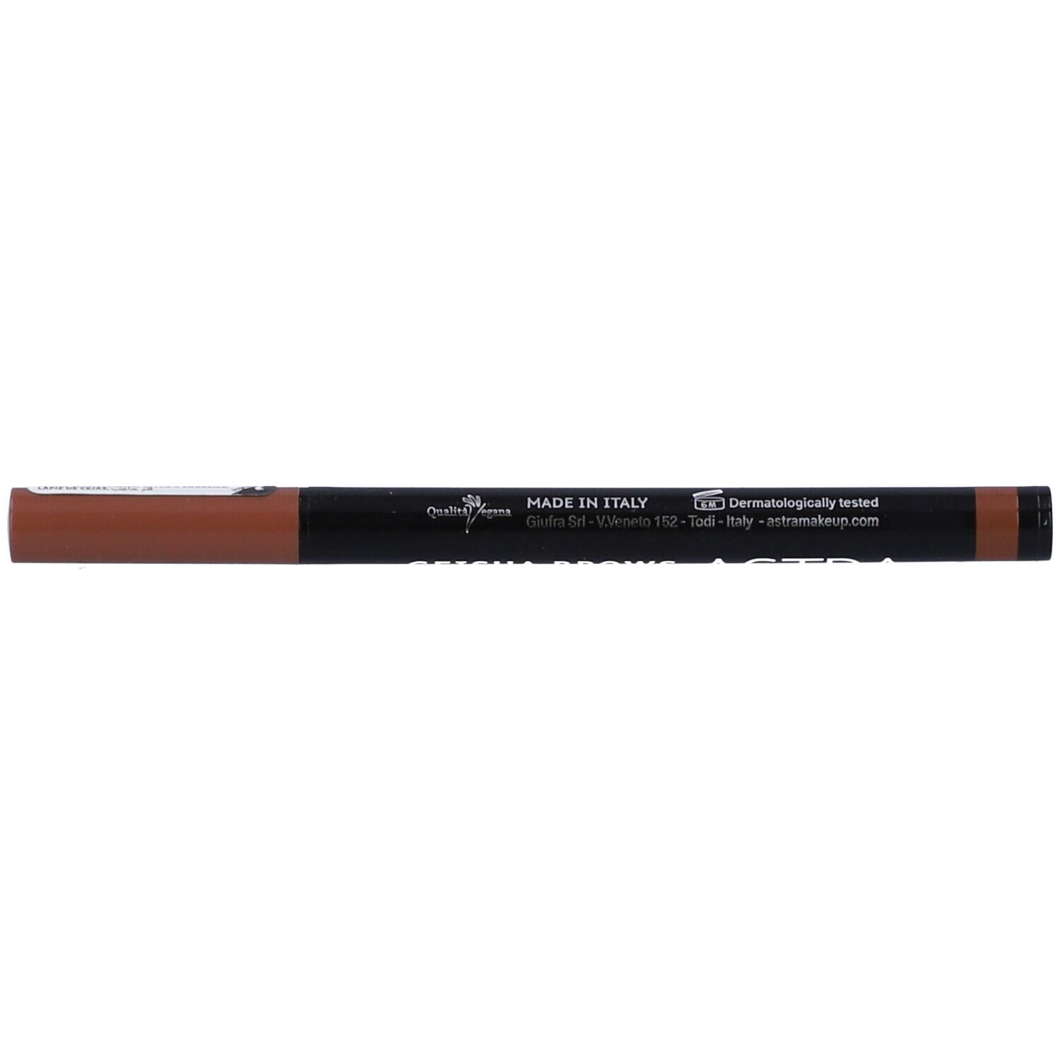 Matita per sopracciglia con scritta Geisha Brows, Micro Precision Pen, ASTRA. Prodotto in Italia. Dermatologicamente testato.