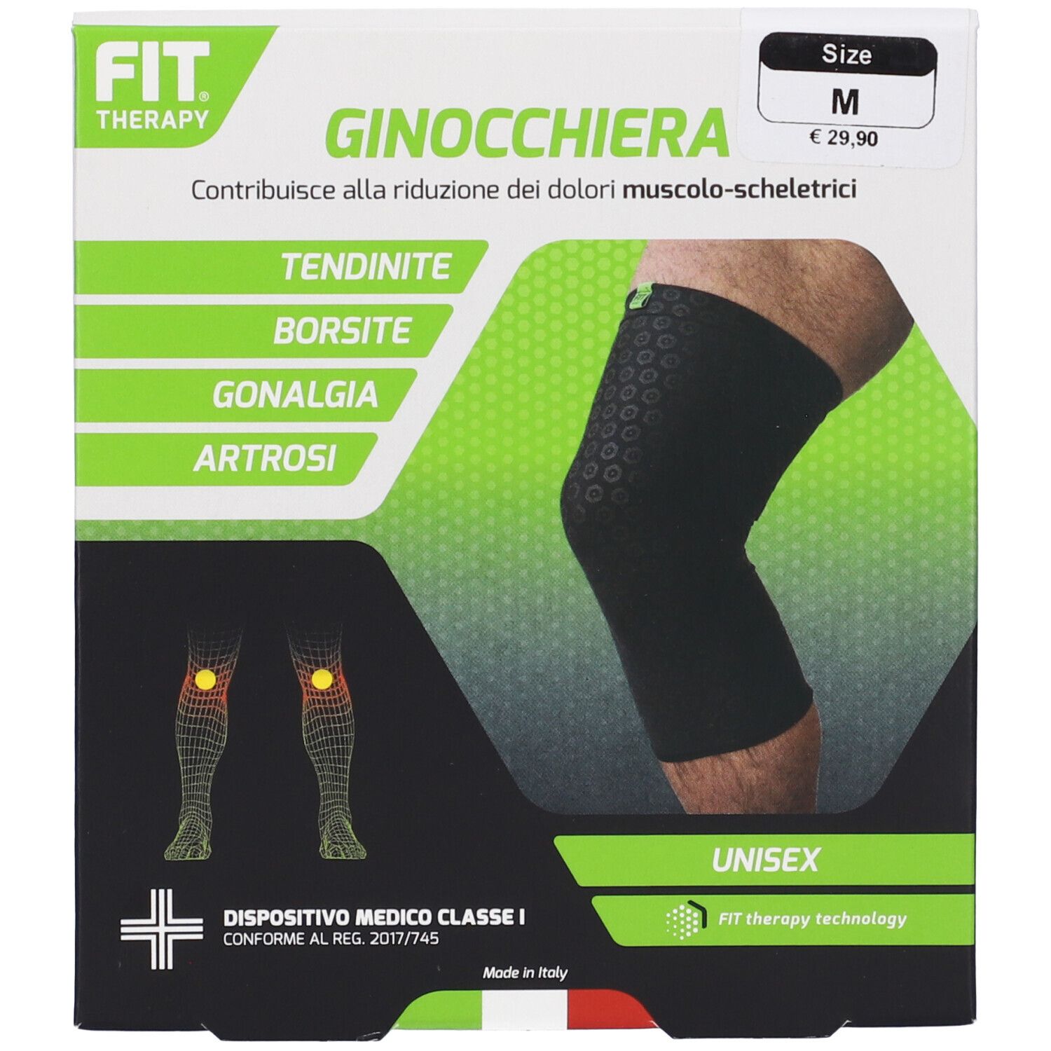 Fit Therapy Ginocchiera Colore Nero Taglia M