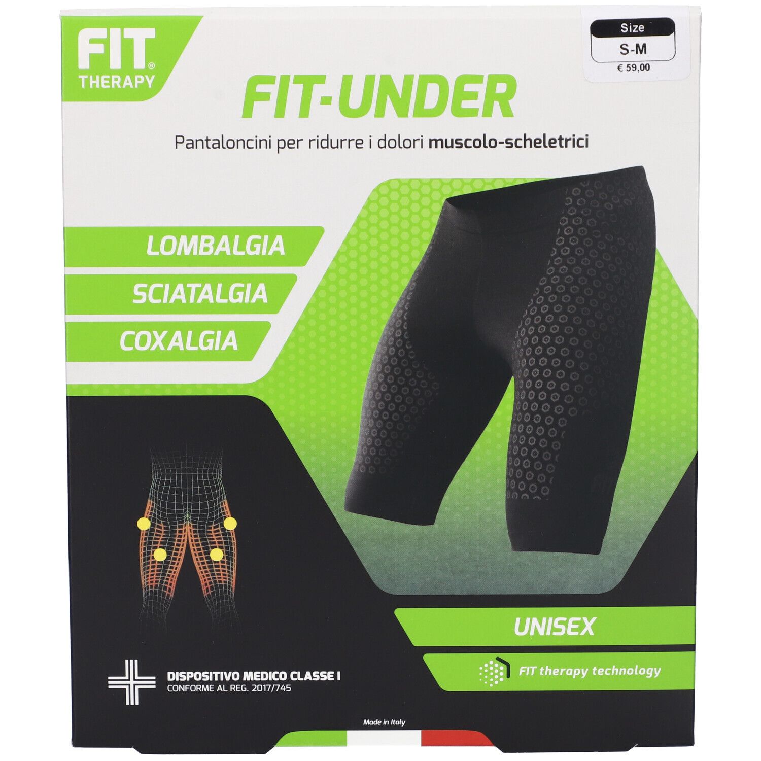 Fit Therapy Fit Under Pantaloncino Colore Nero Taglia S-M