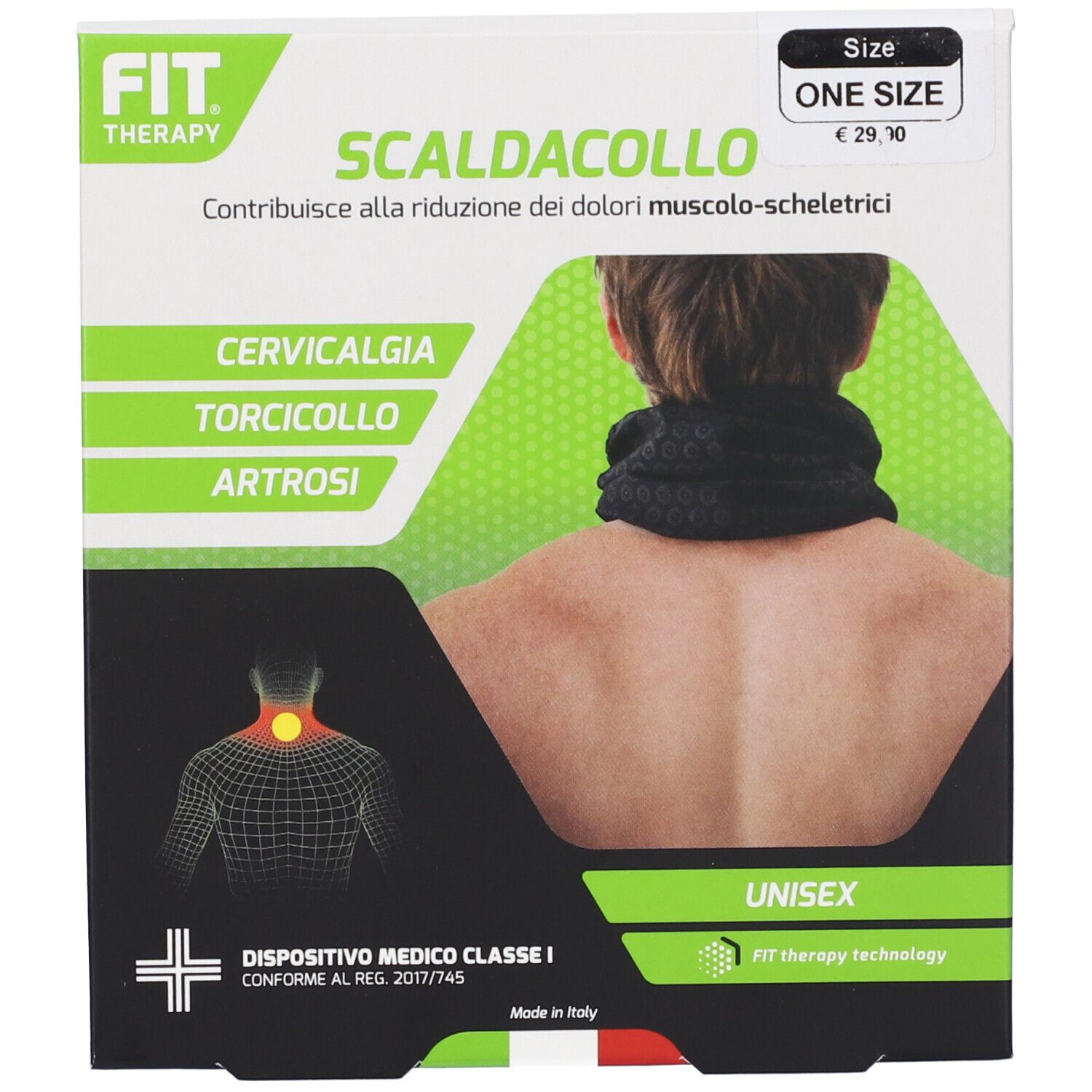 Fit Therapy Scaldacollo Nero Unisex Taglia Unica