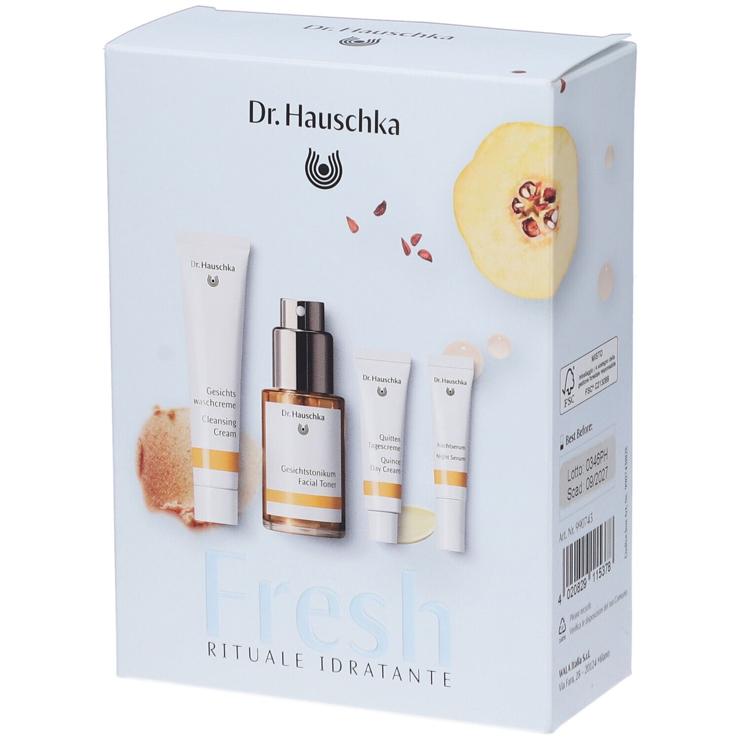 Wala Italia Srl Crema Kit Fresh Ritual Dr. Hauschka Viso Idratante, 4 Pezzi - Immagine 4