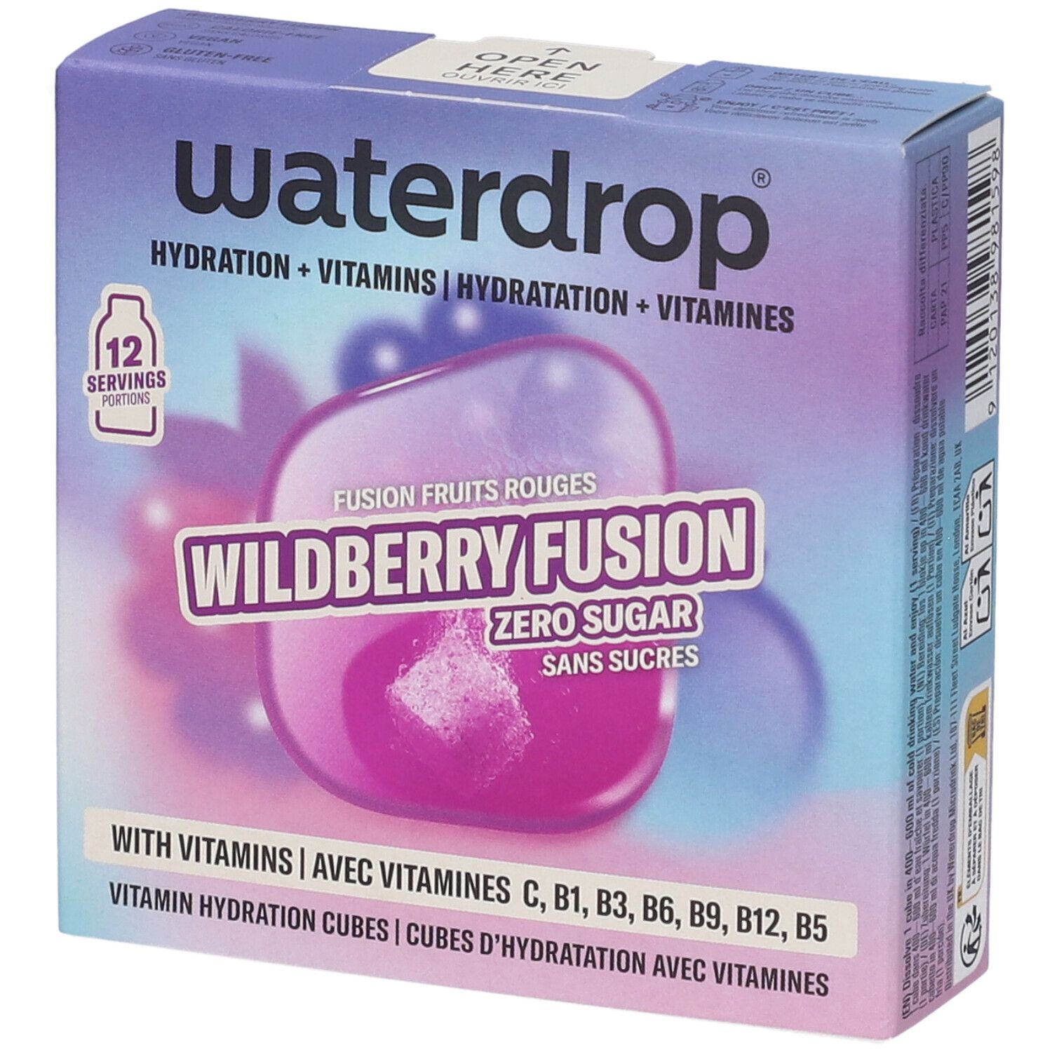 Waterdrop Cubetti per Bevande Gusto Wildberry Fusion