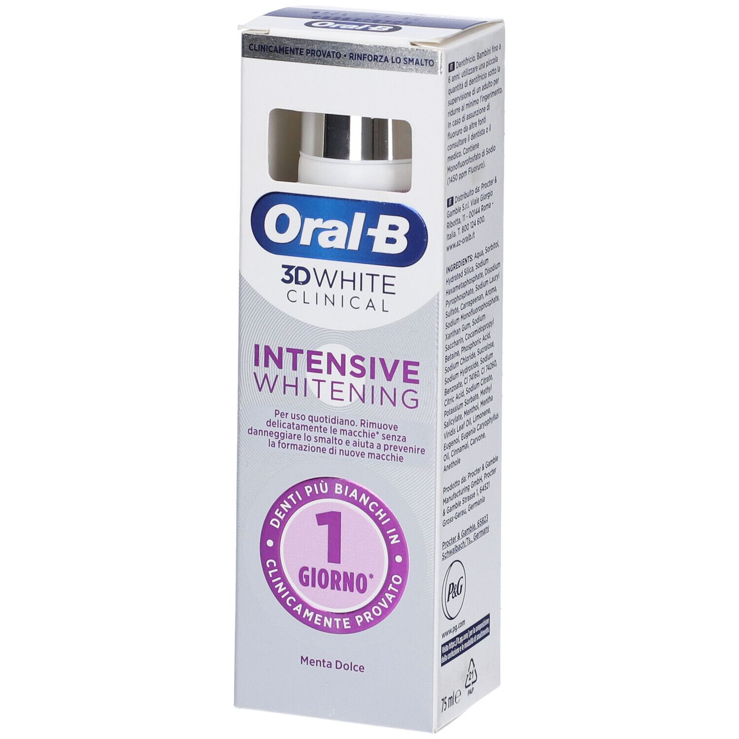Oral-B 3D White Clinical Dentifricio Menta Dolce