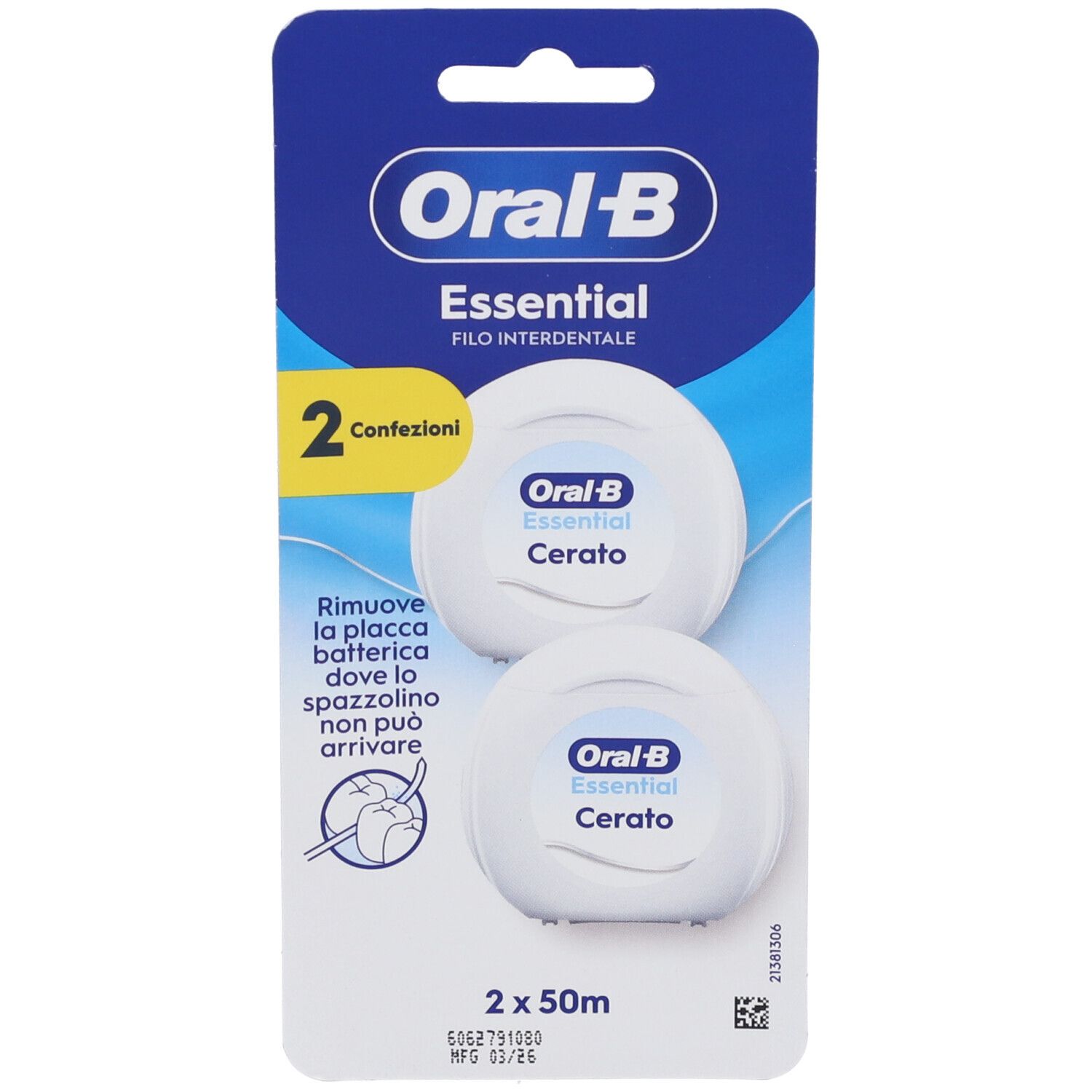 Oralb MAN Filo Interd Cera 2PZ 2 St Zahnseide